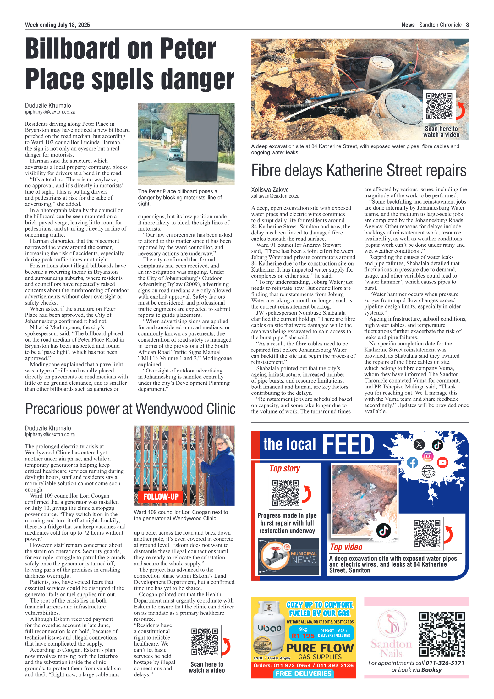 Sandton Chronicle 18 July 2025 page 3