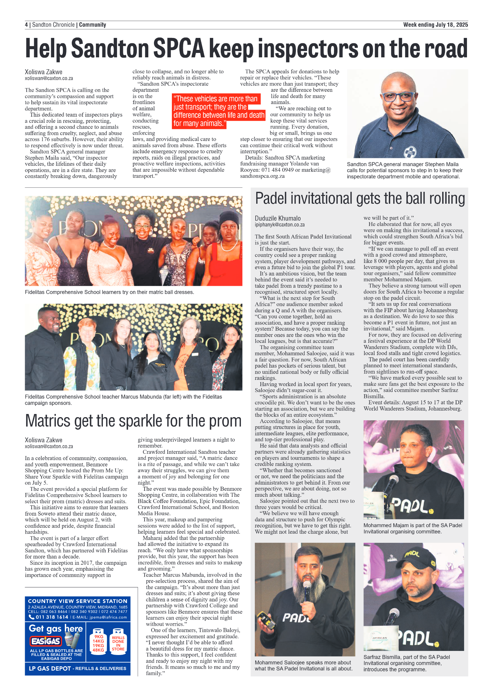 Sandton Chronicle 18 July 2025 page 4