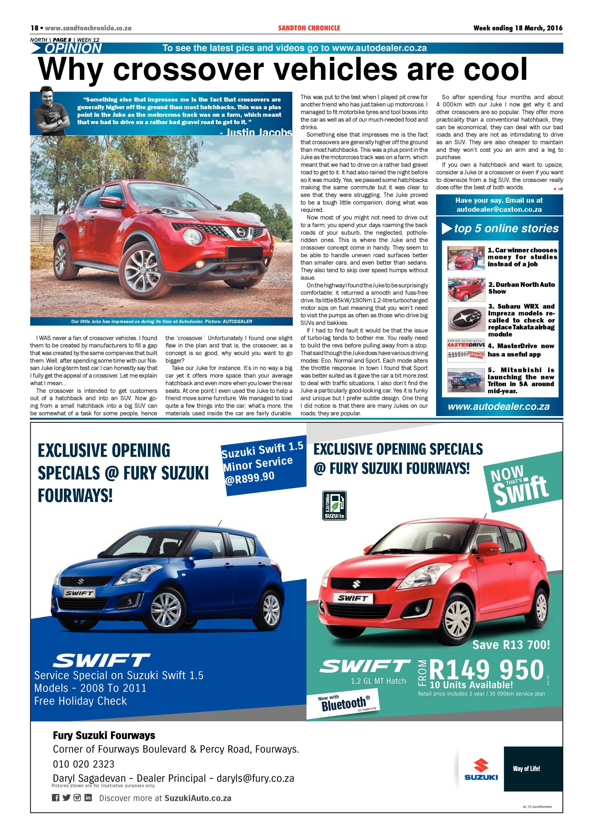 Sandton Chronicle 18 March 2016 page 18
