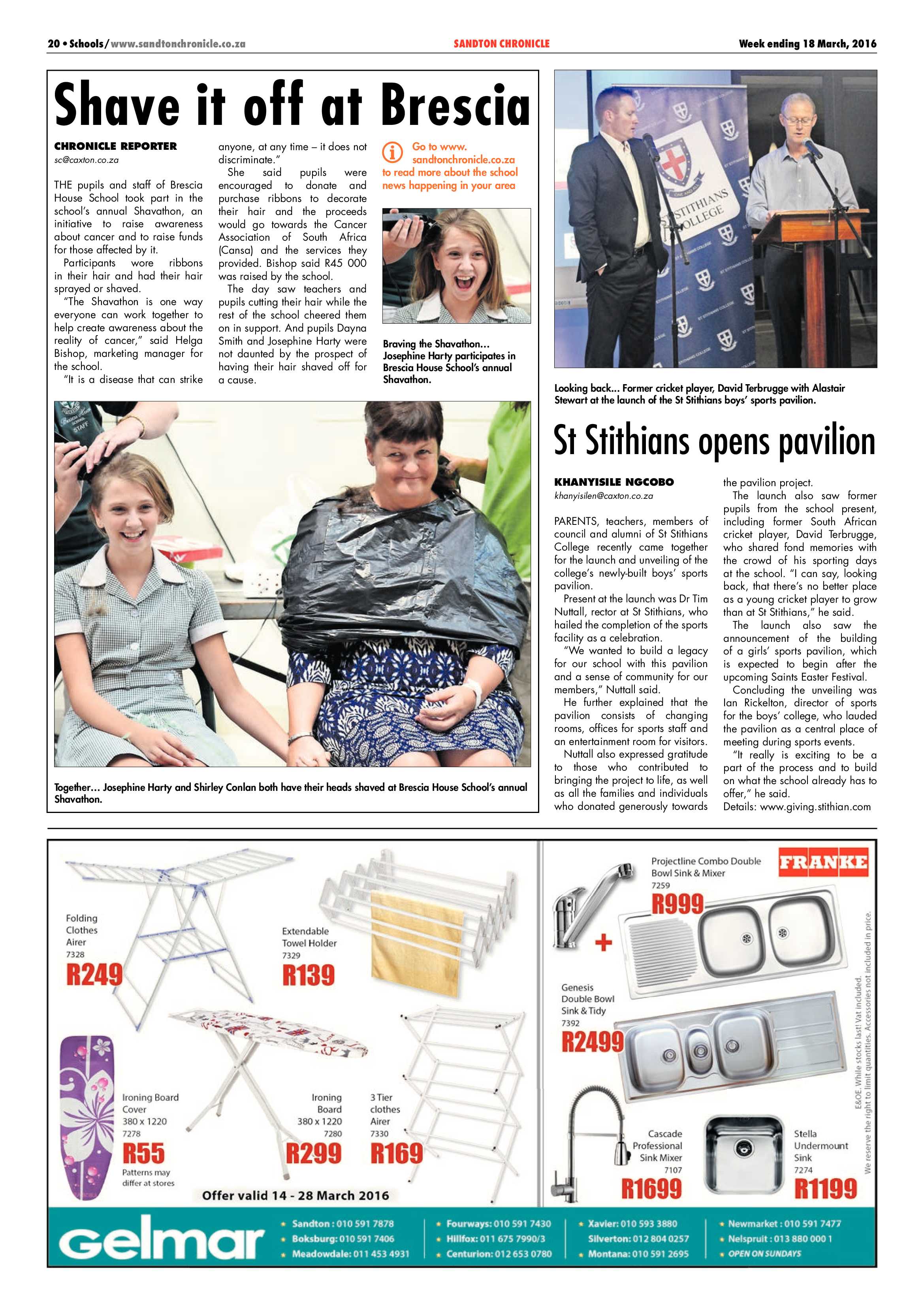 Sandton Chronicle 18 March 2016 page 20