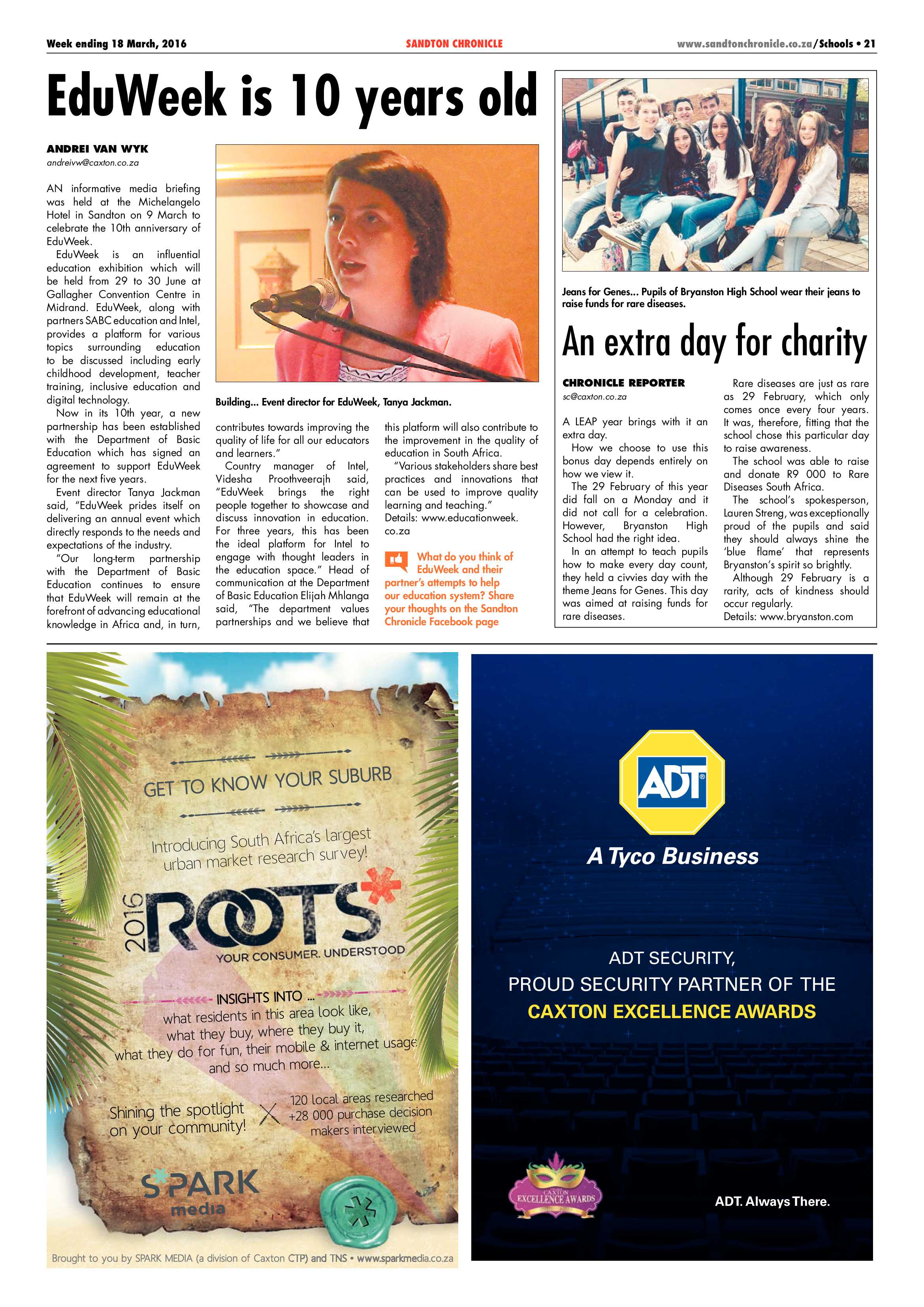 Sandton Chronicle 18 March 2016 page 21