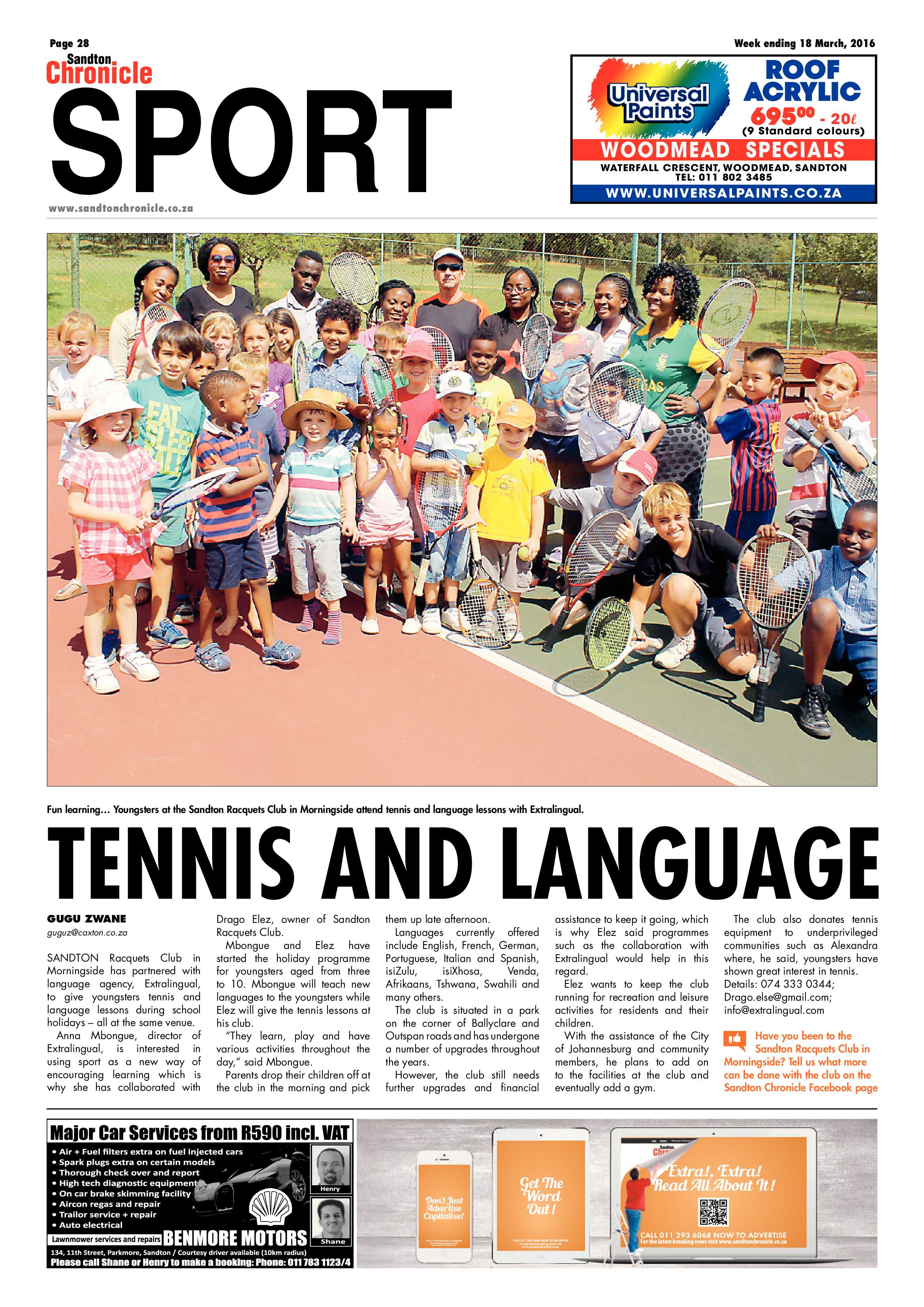 Sandton Chronicle 18 March 2016 page 28