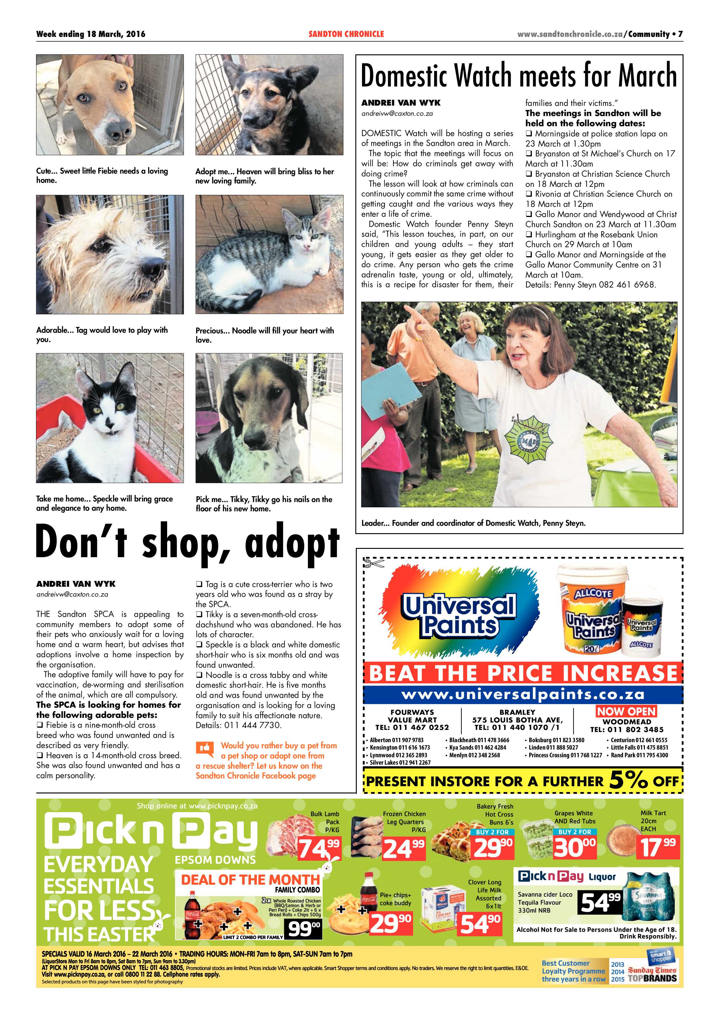 Sandton Chronicle 18 March 2016 page 7