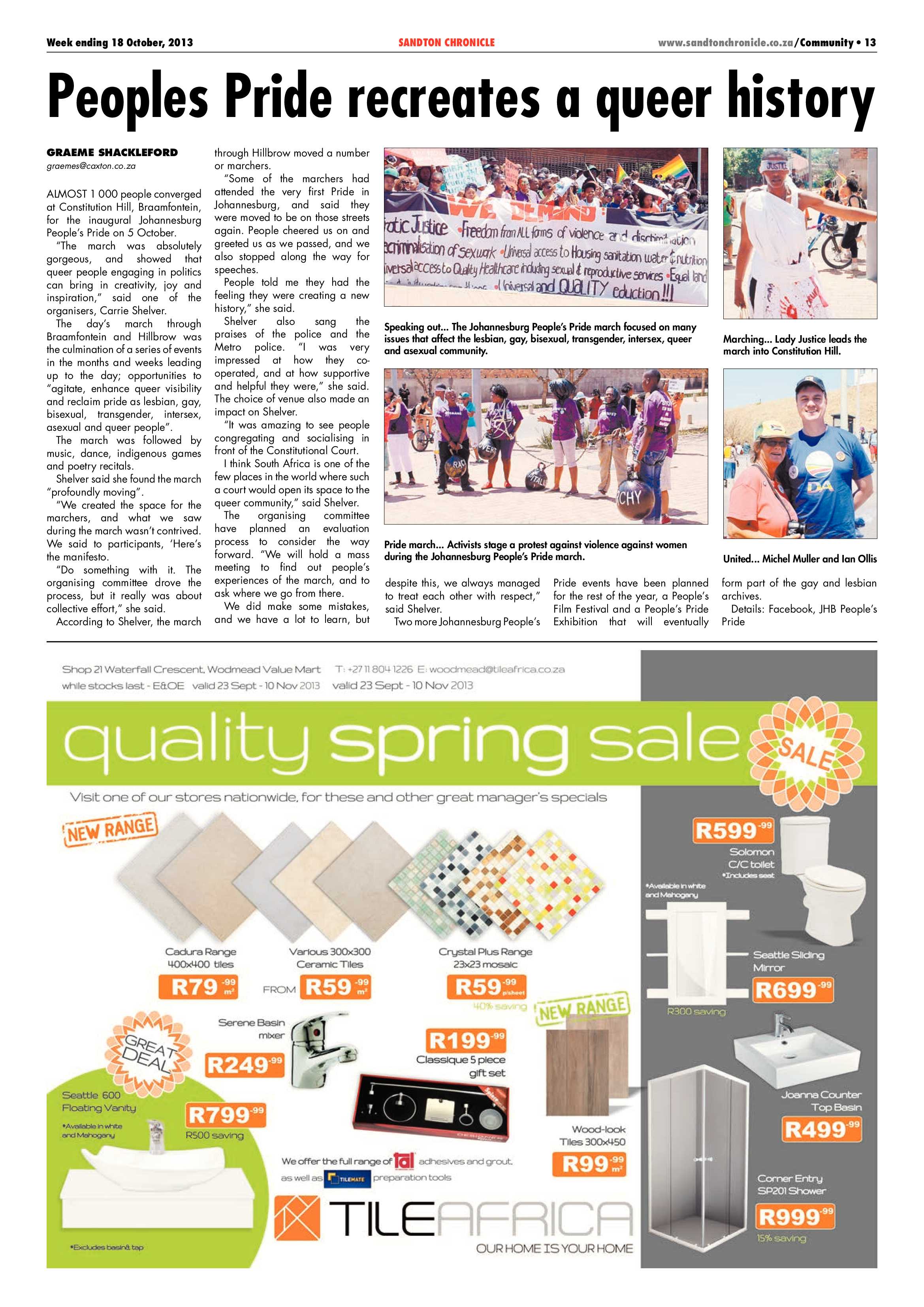 Sandton Chronicle 18 October 2013 page 13