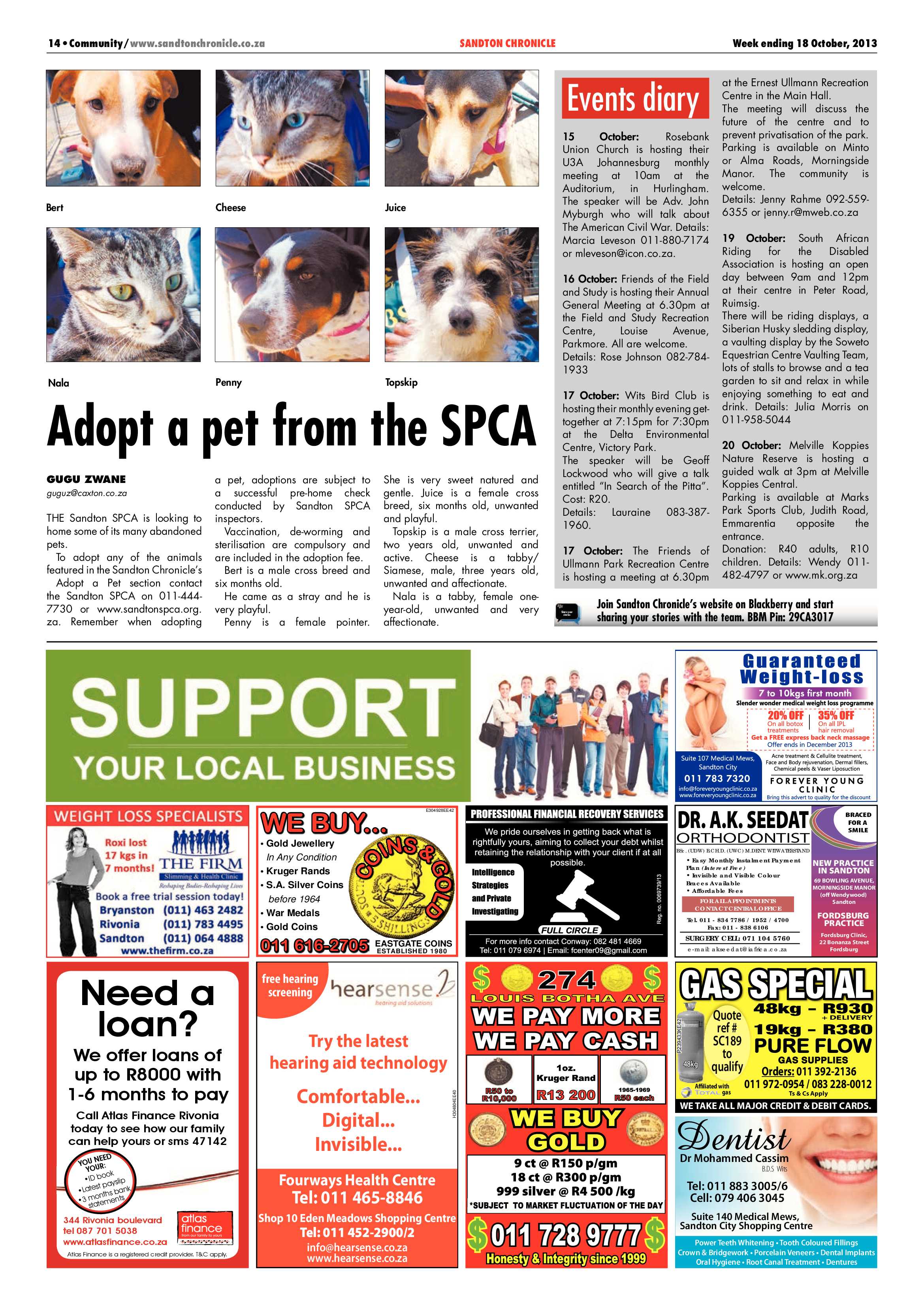 Sandton Chronicle 18 October 2013 page 14