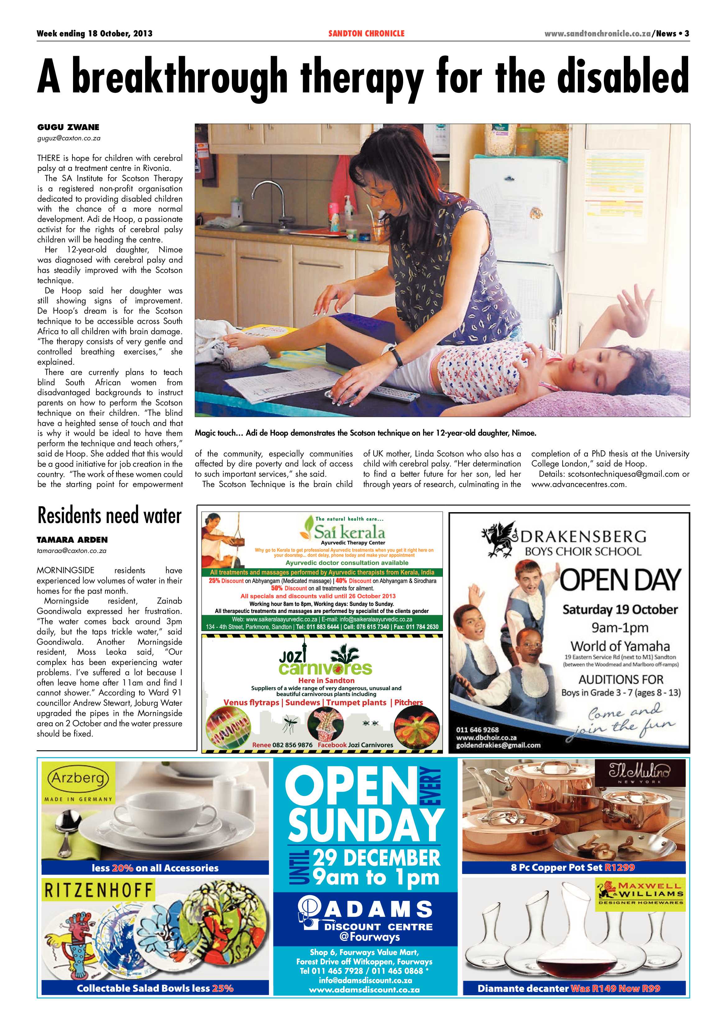 Sandton Chronicle 18 October 2013 page 3