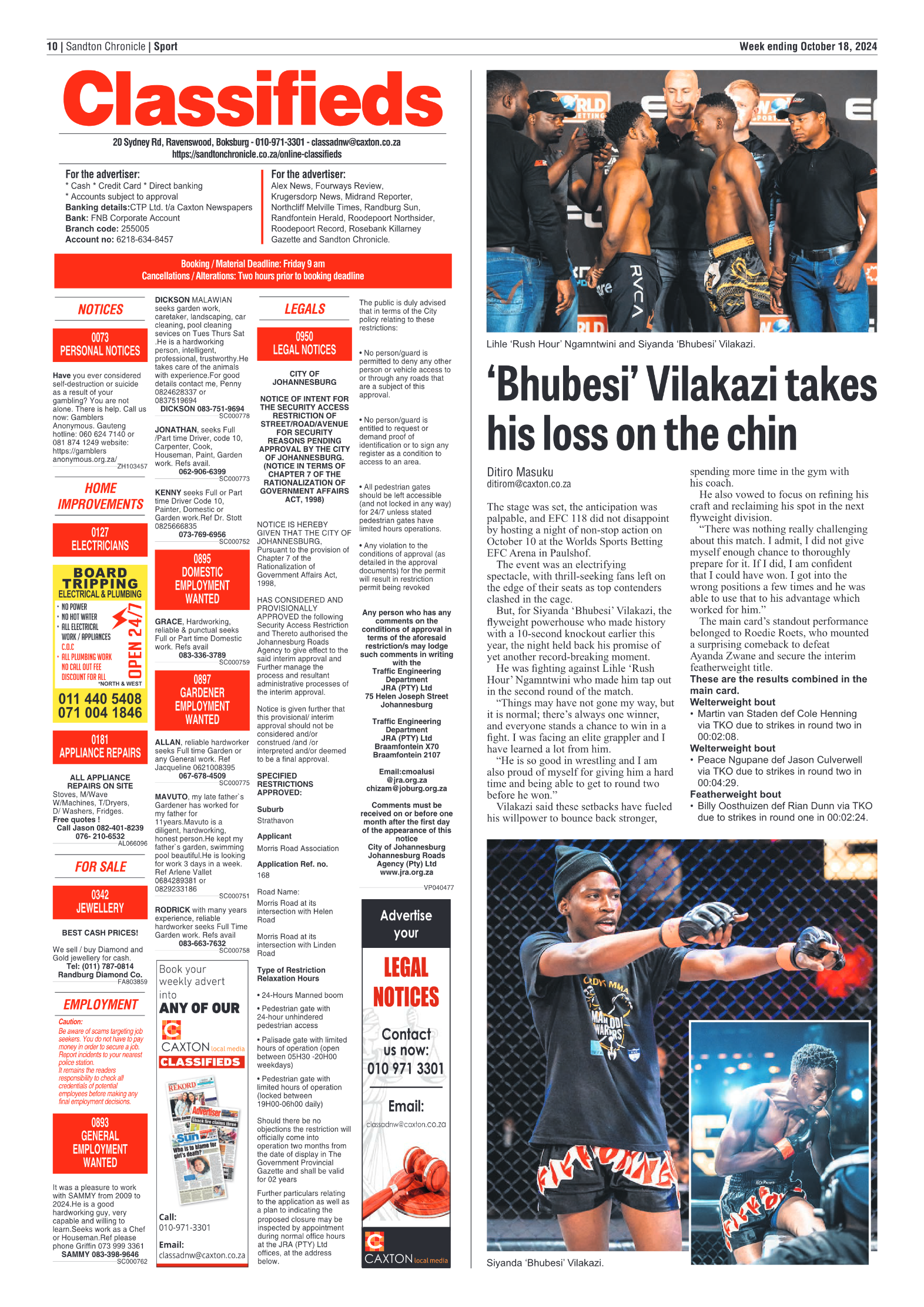 Sandton Chronicle 18 October 2024 page 10