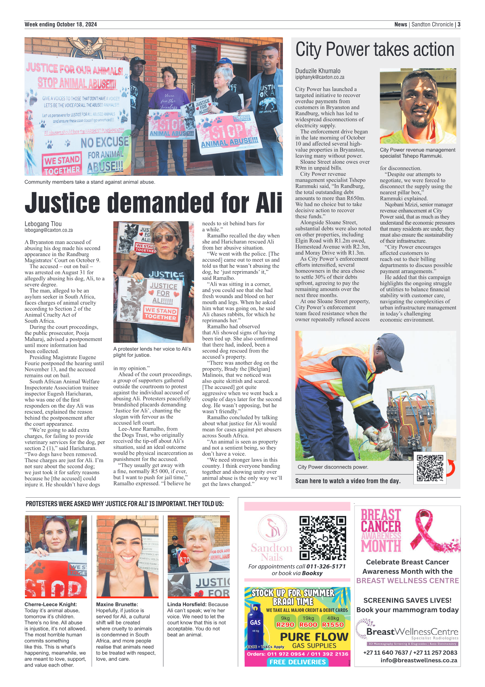 Sandton Chronicle 18 October 2024 page 3
