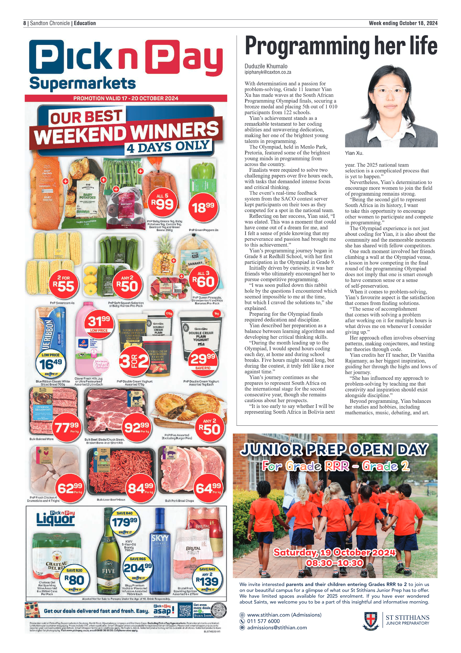 Sandton Chronicle 18 October 2024 page 8