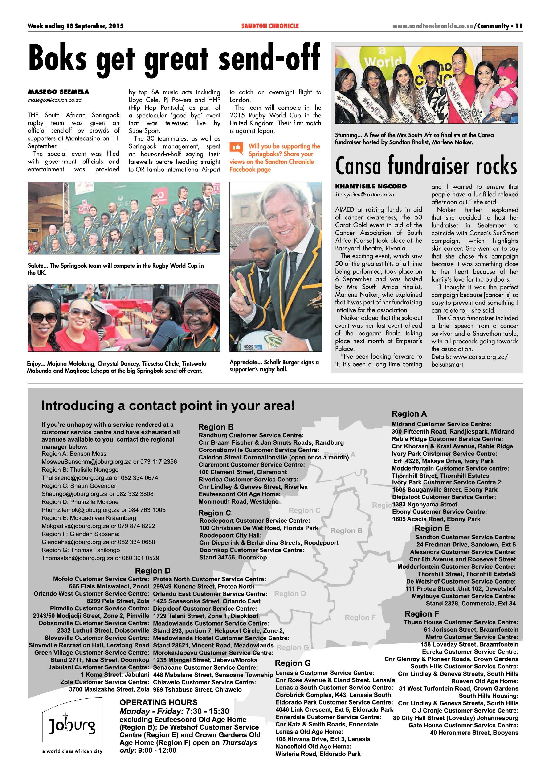 Sandton Chronicle 18 September 2015 page 11