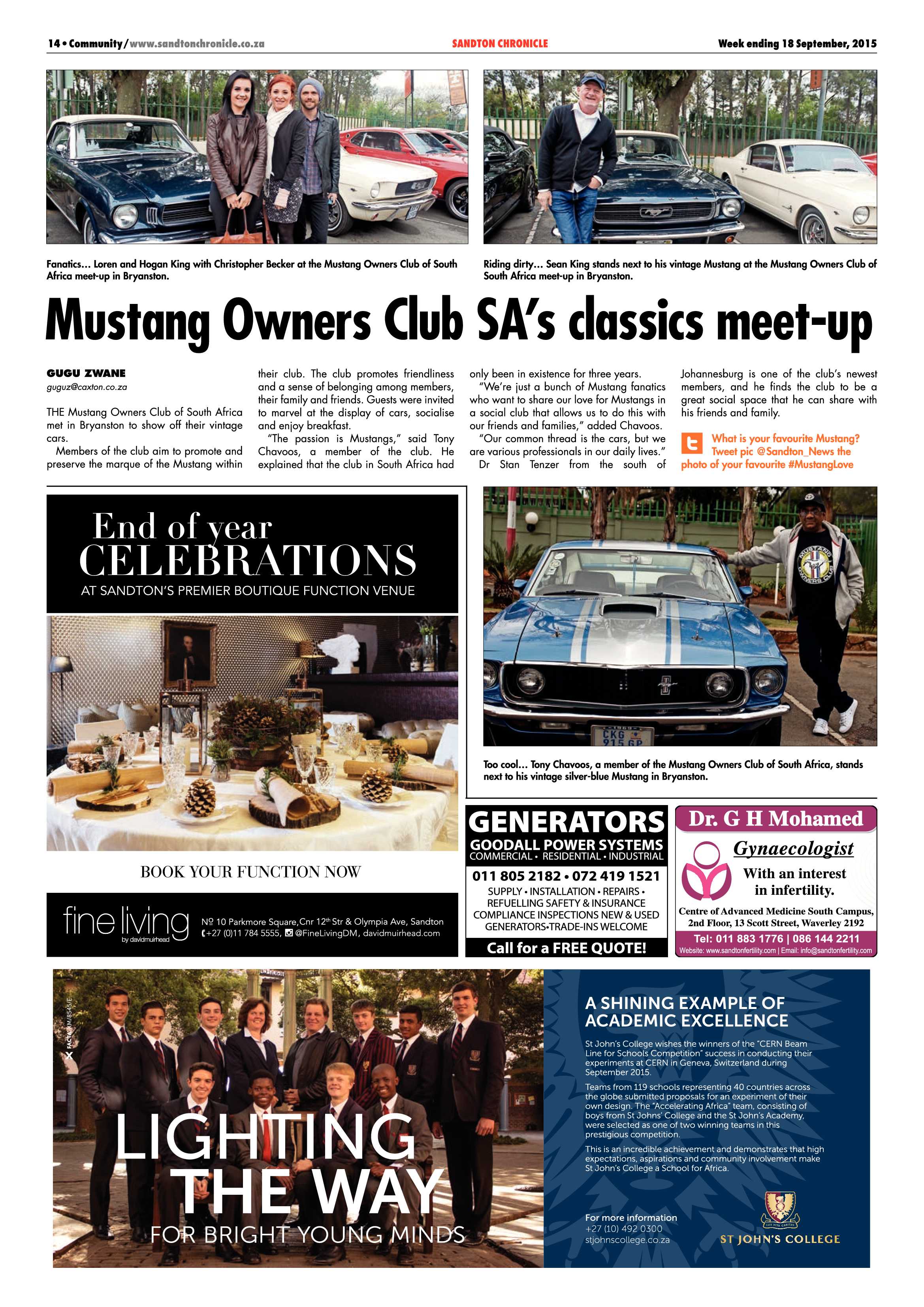 Sandton Chronicle 18 September 2015 page 14
