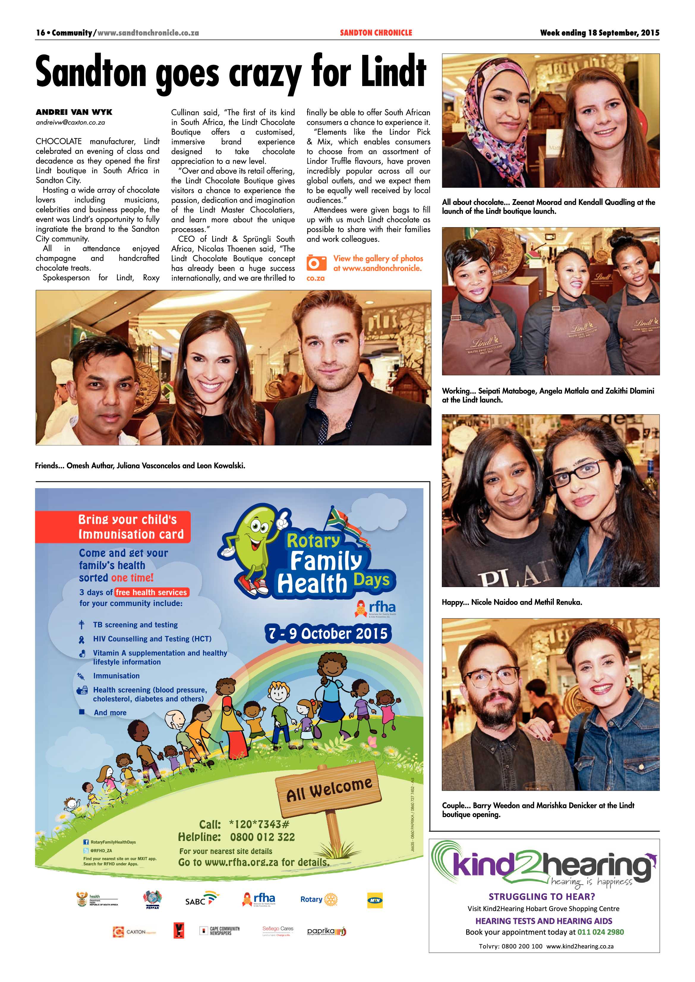 Sandton Chronicle 18 September 2015 page 16