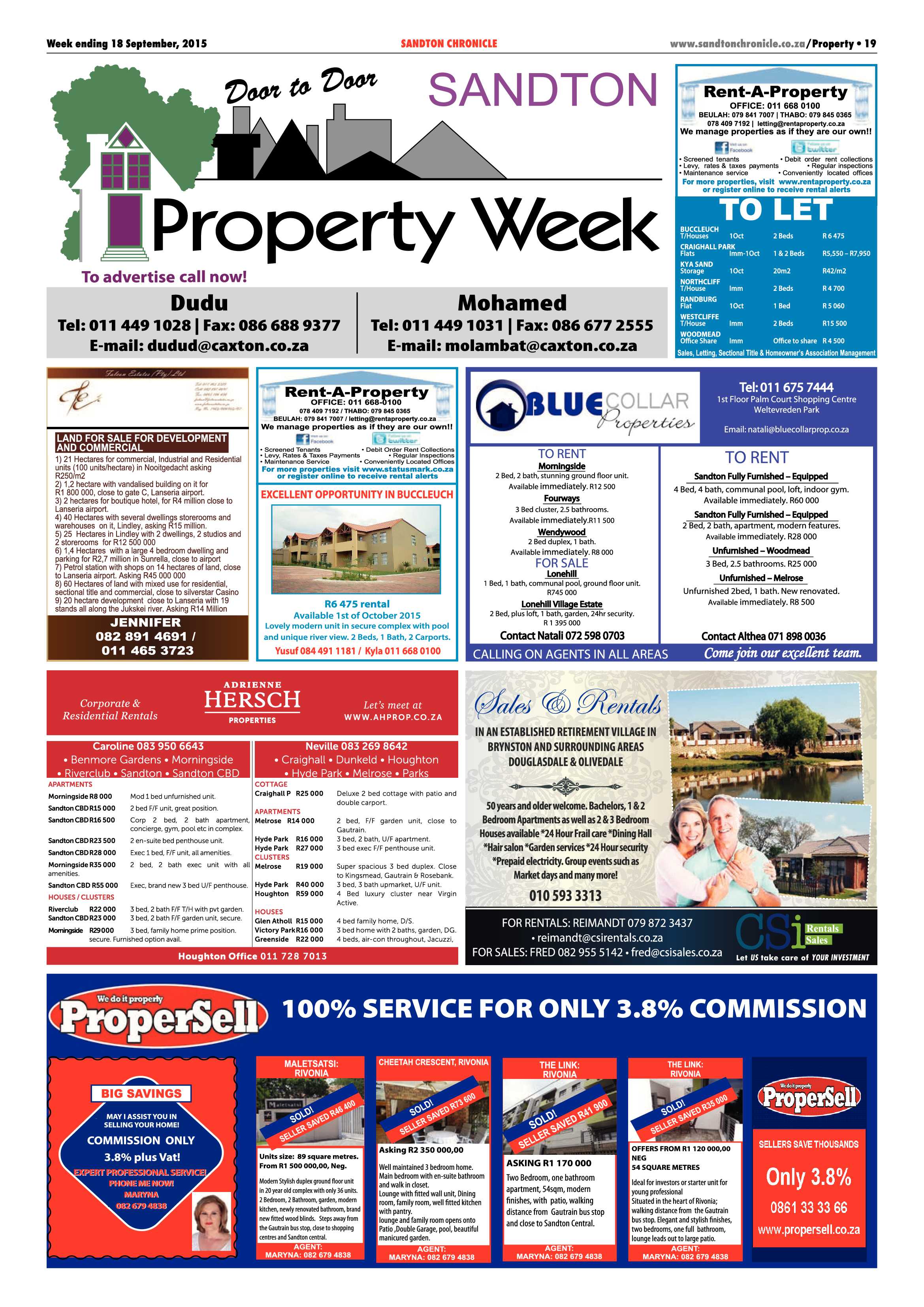 Sandton Chronicle 18 September 2015 page 19