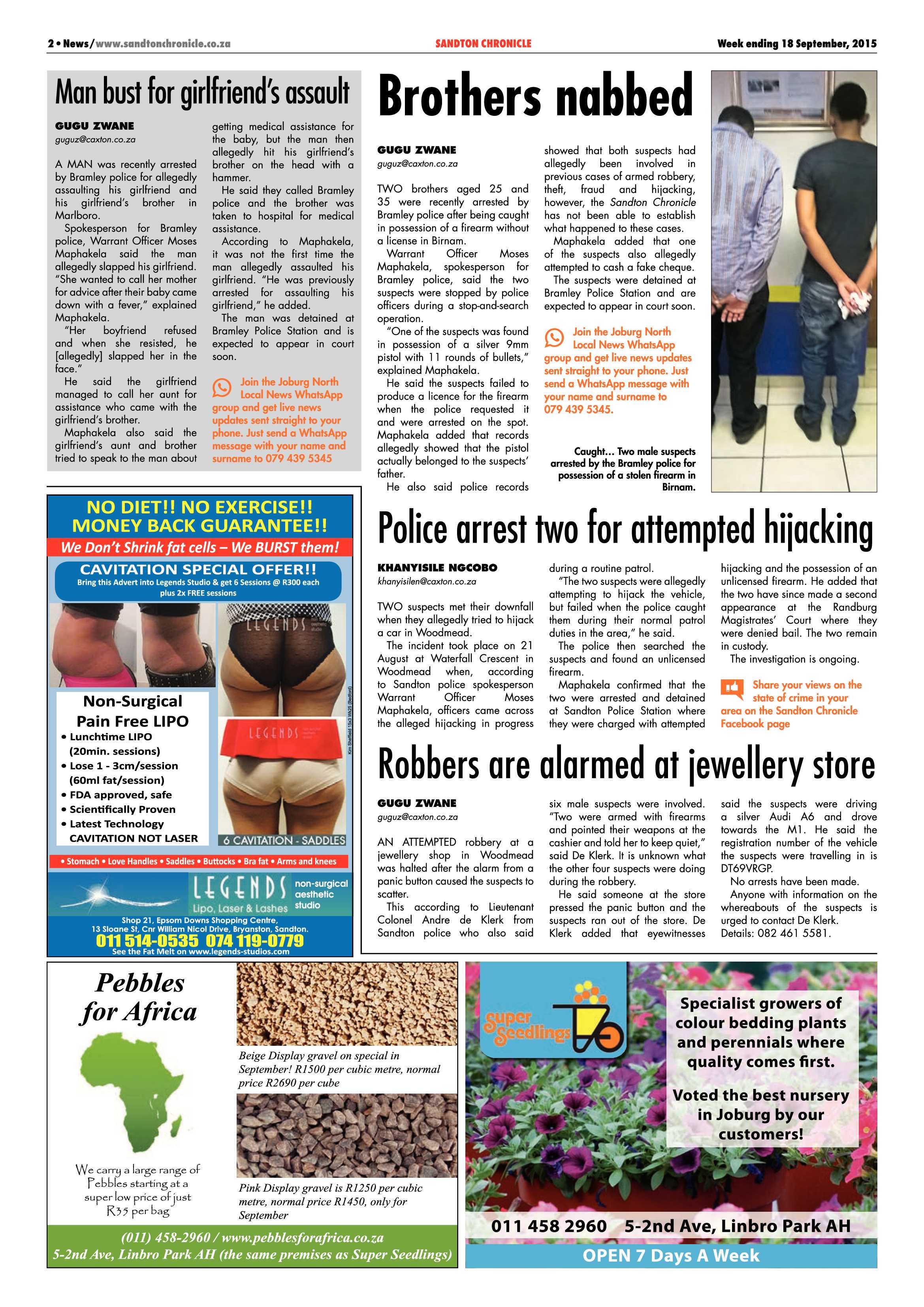 Sandton Chronicle 18 September 2015 page 2
