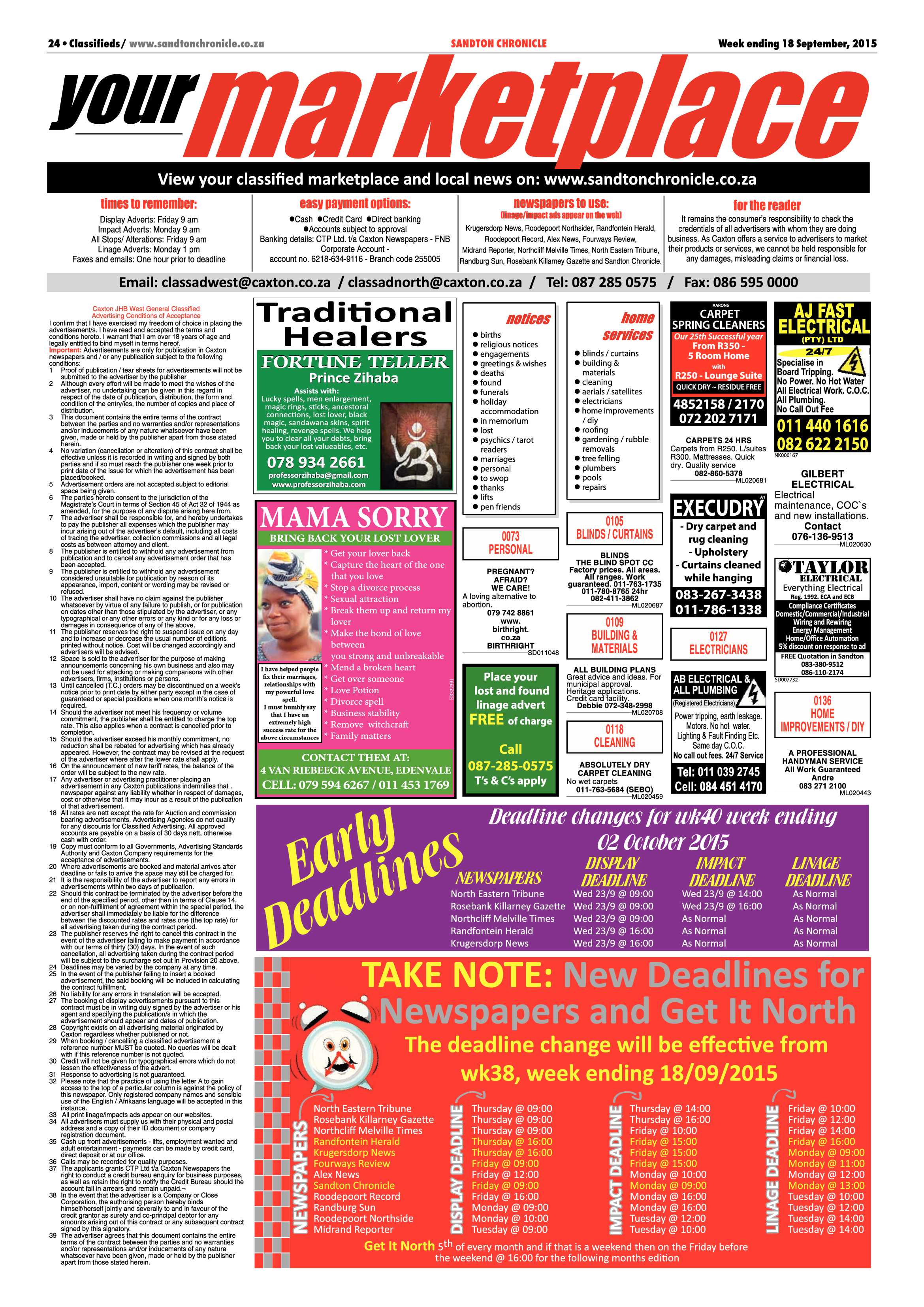 Sandton Chronicle 18 September 2015 page 24
