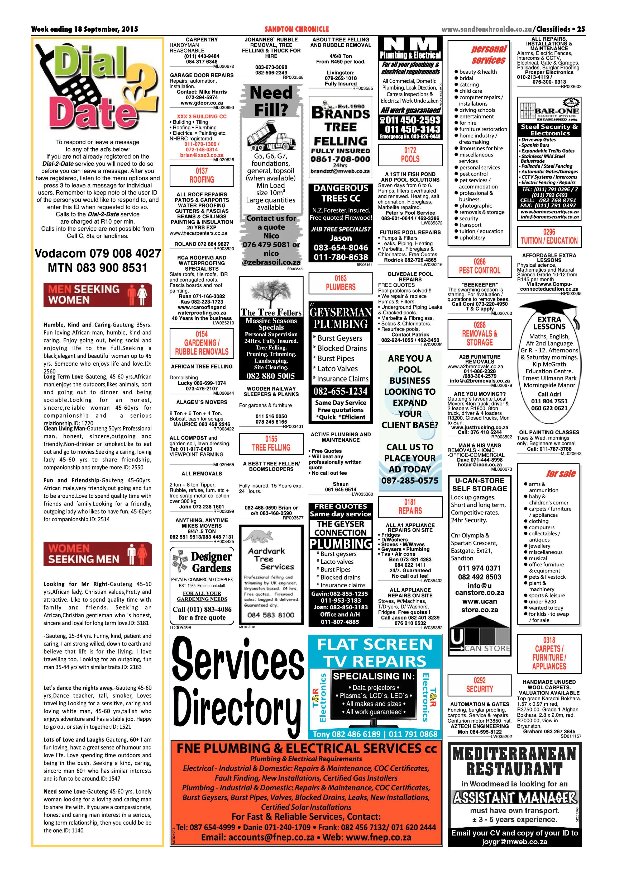 Sandton Chronicle 18 September 2015 page 25