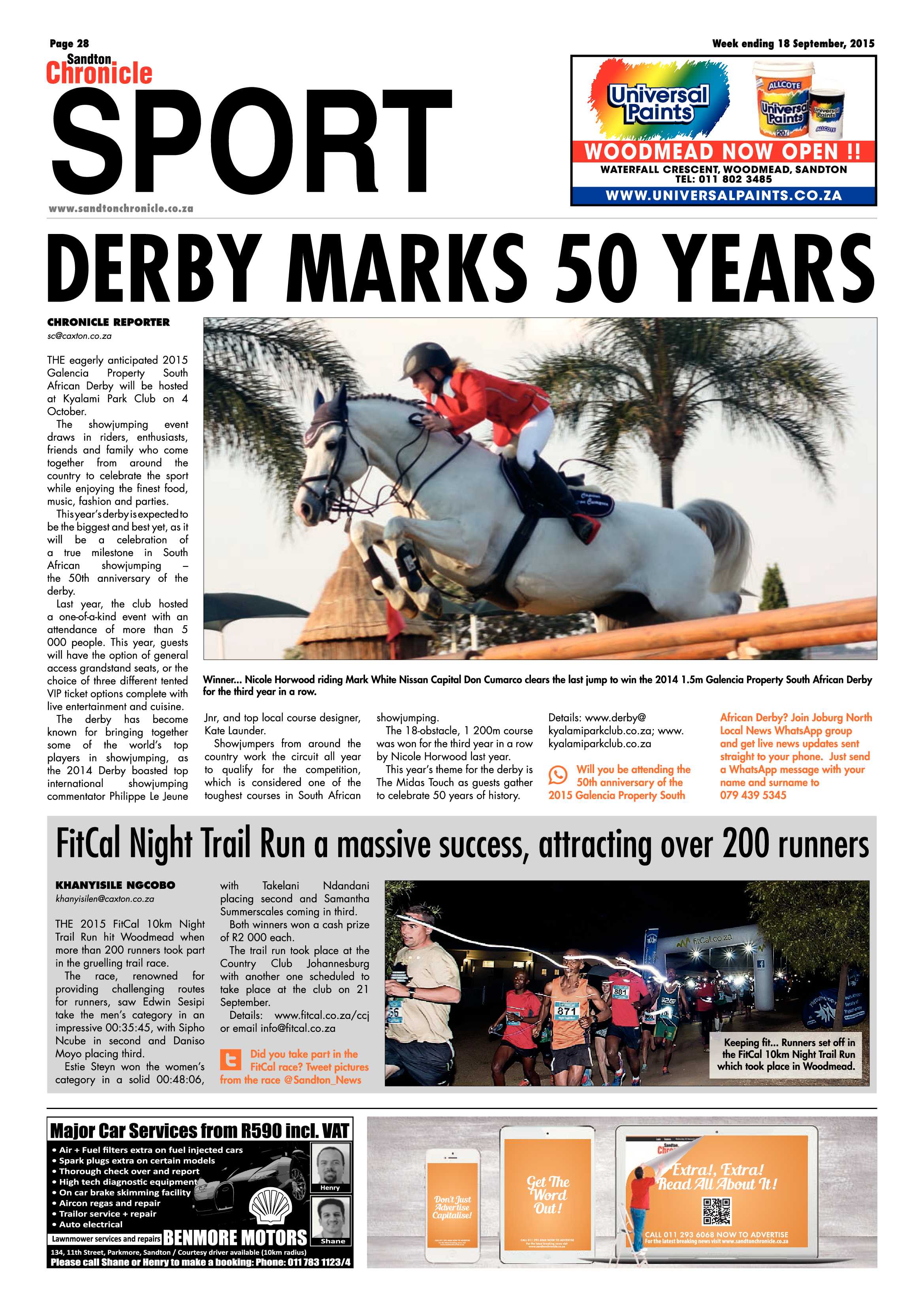 Sandton Chronicle 18 September 2015 page 28