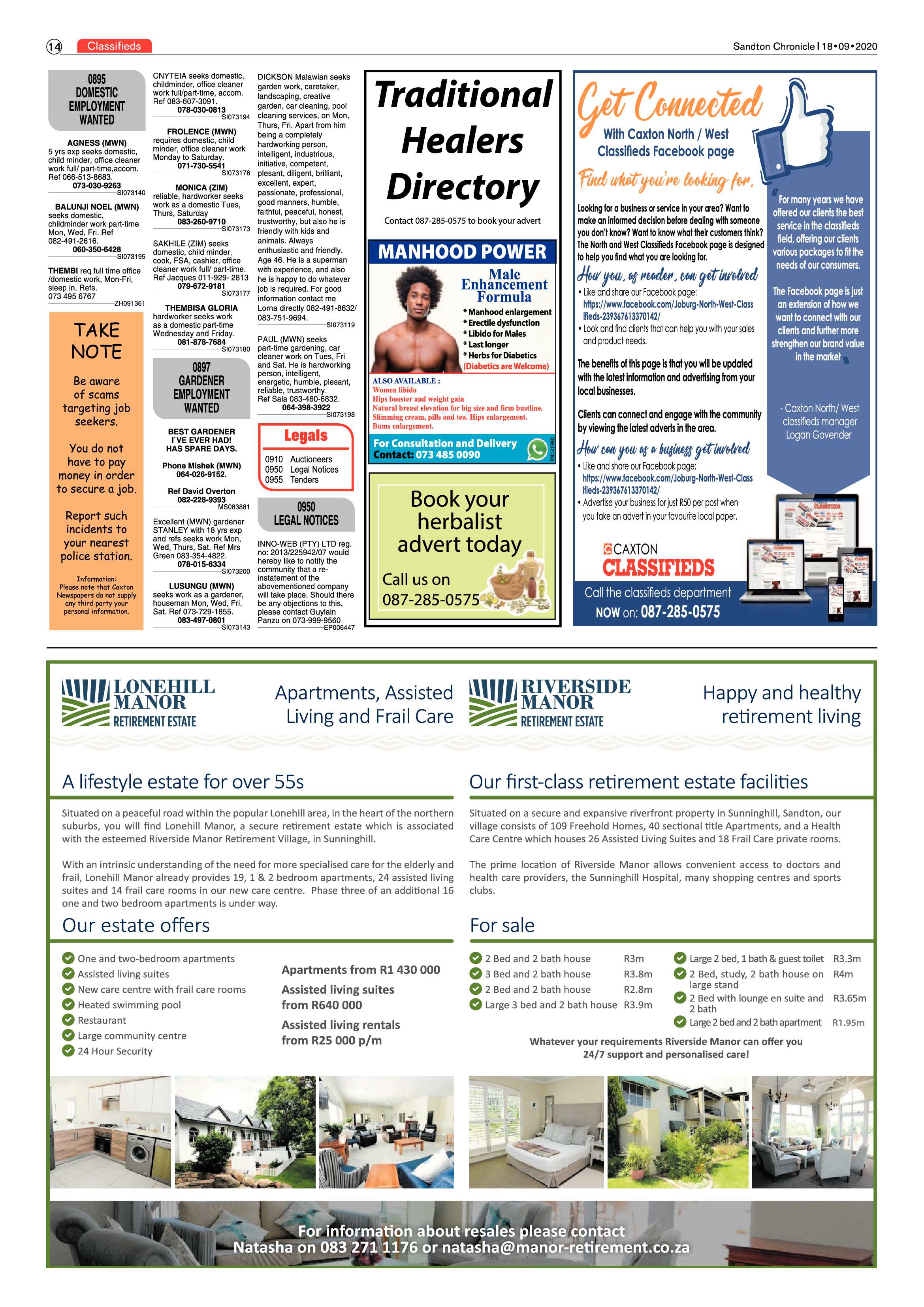 Sandton Chronicle 18 September 2020 page 14