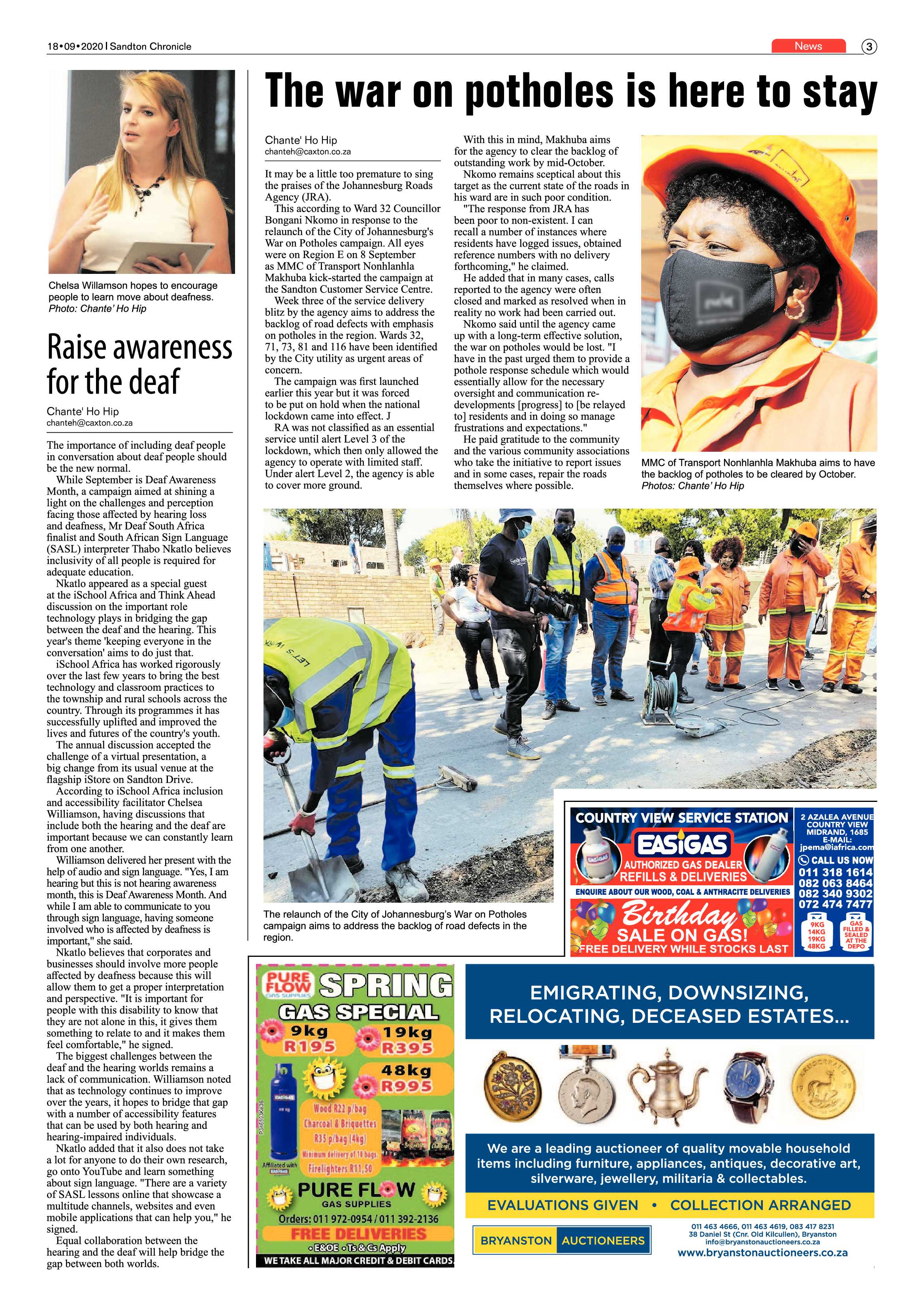Sandton Chronicle 18 September 2020 page 3