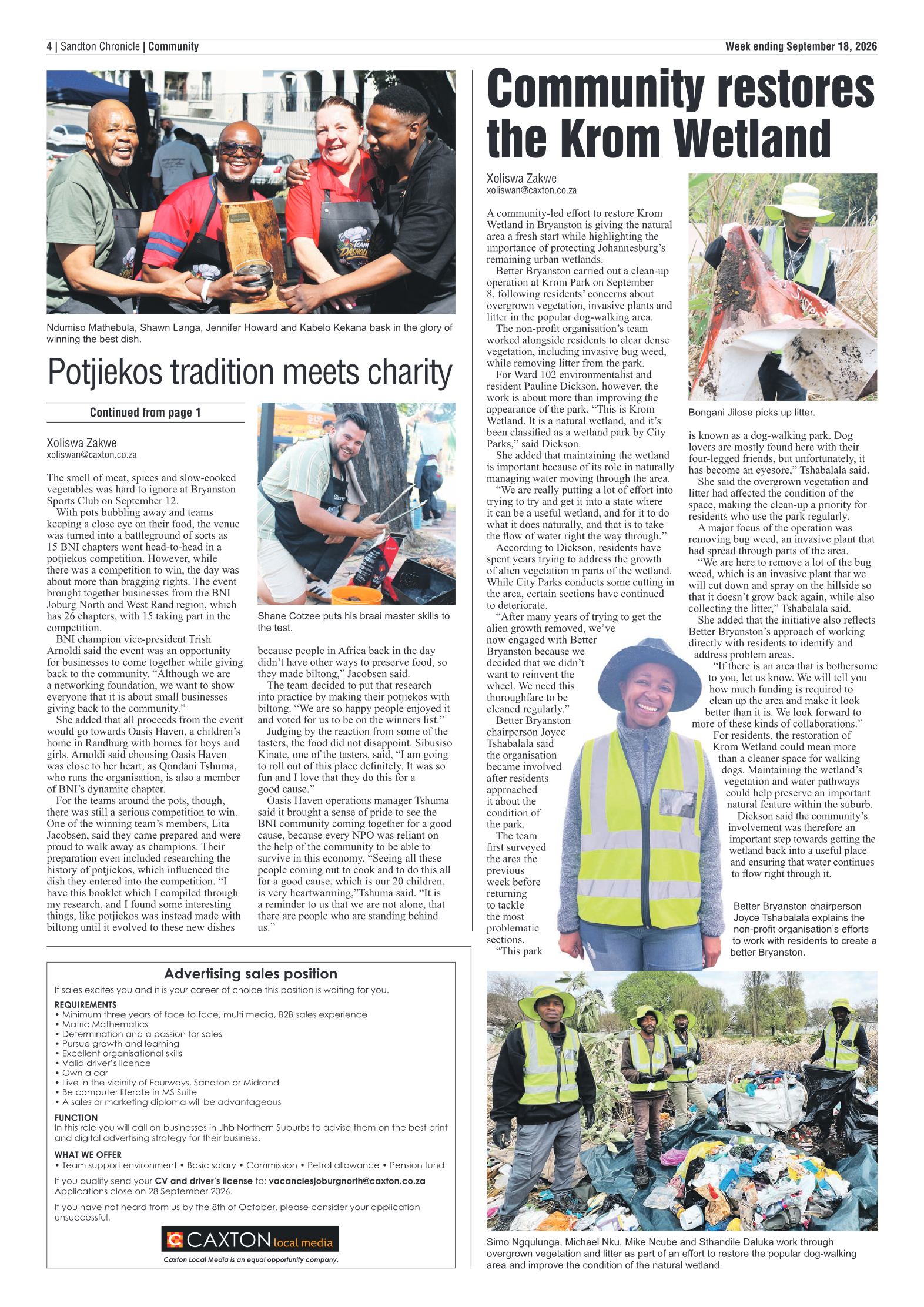 Sandton Chronicle 18 September 2026 page 4