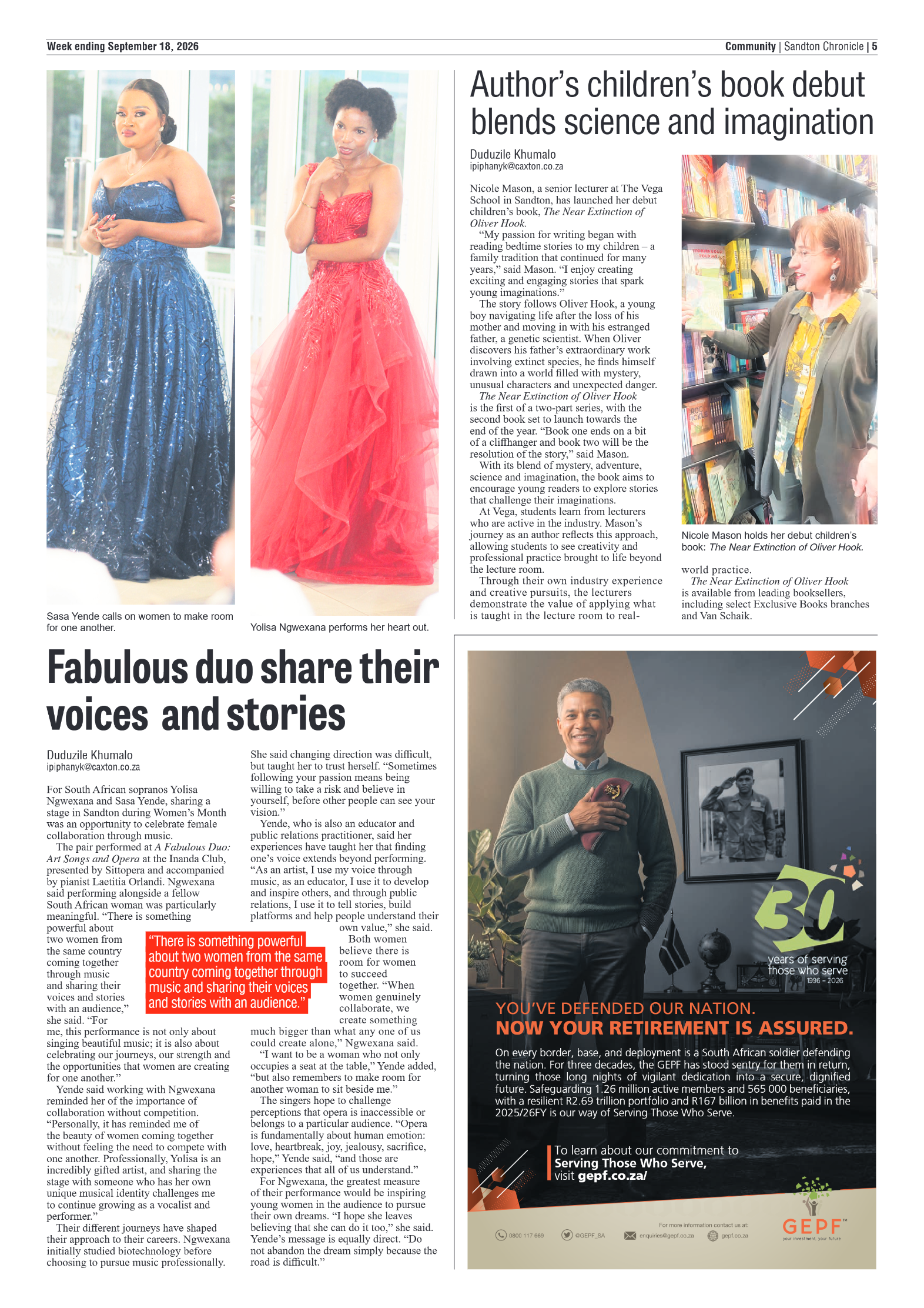 Sandton Chronicle 18 September 2026 page 5