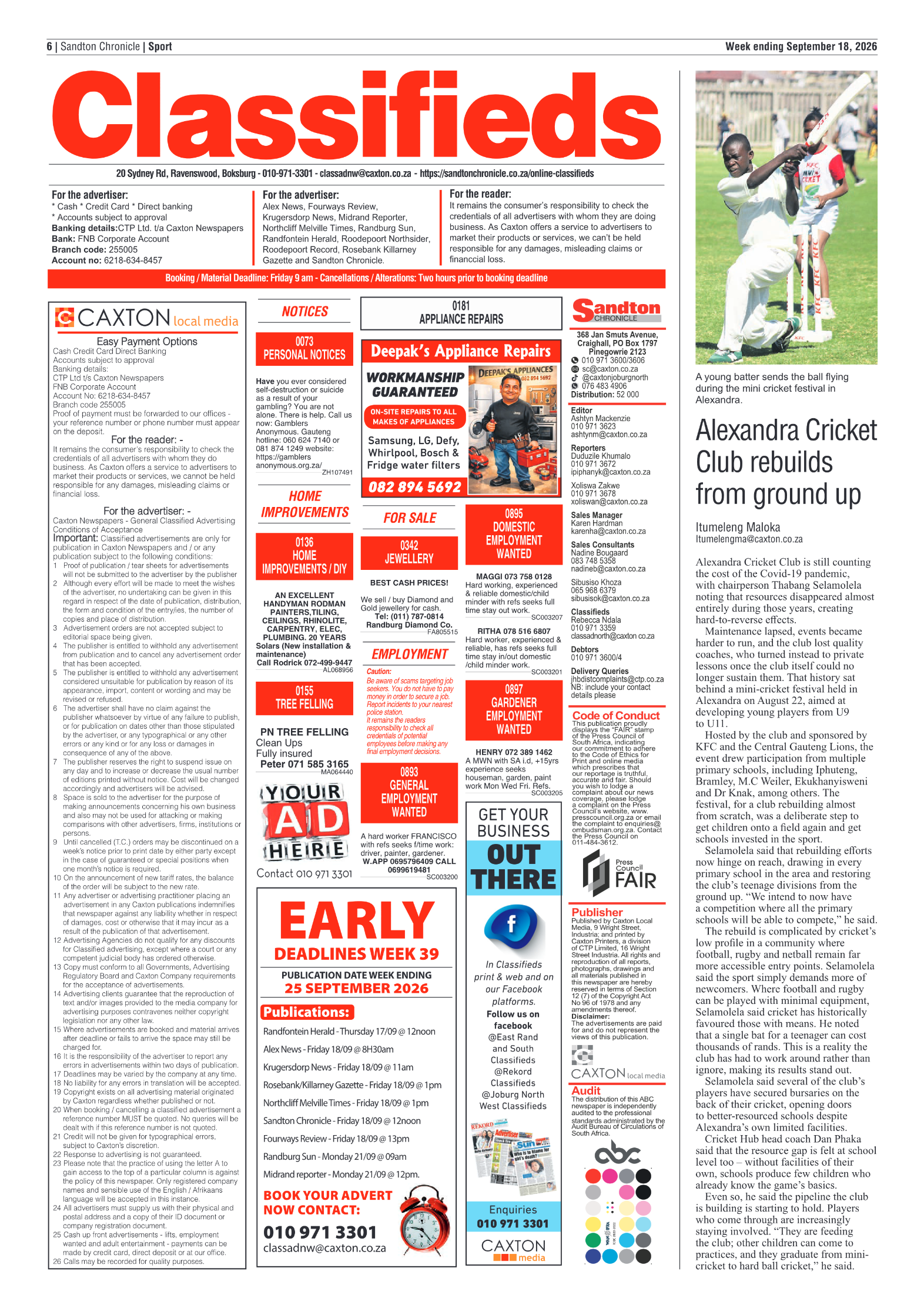 Sandton Chronicle 18 September 2026 page 6