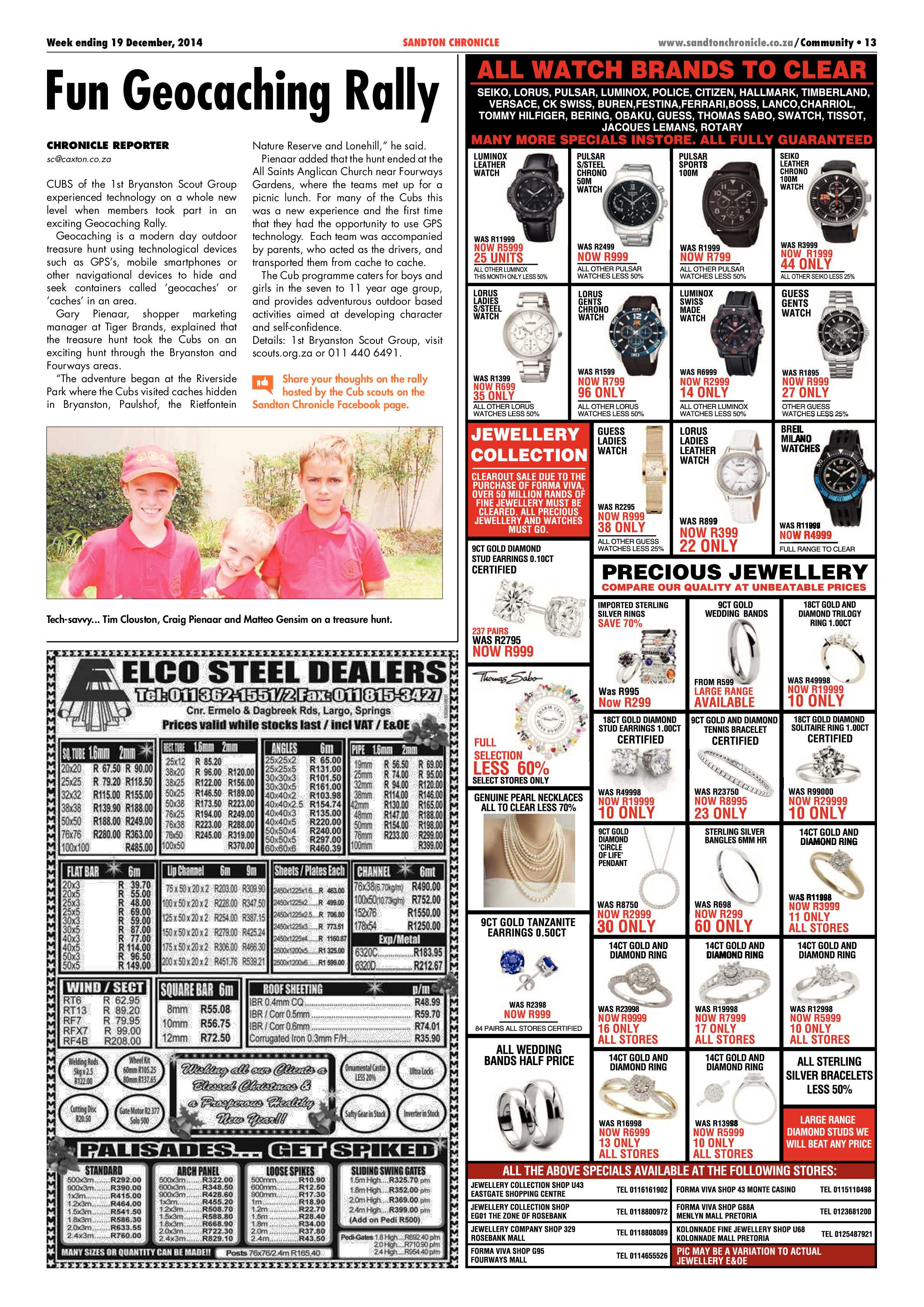 Sandton Chronicle 19 December 2014 page 13