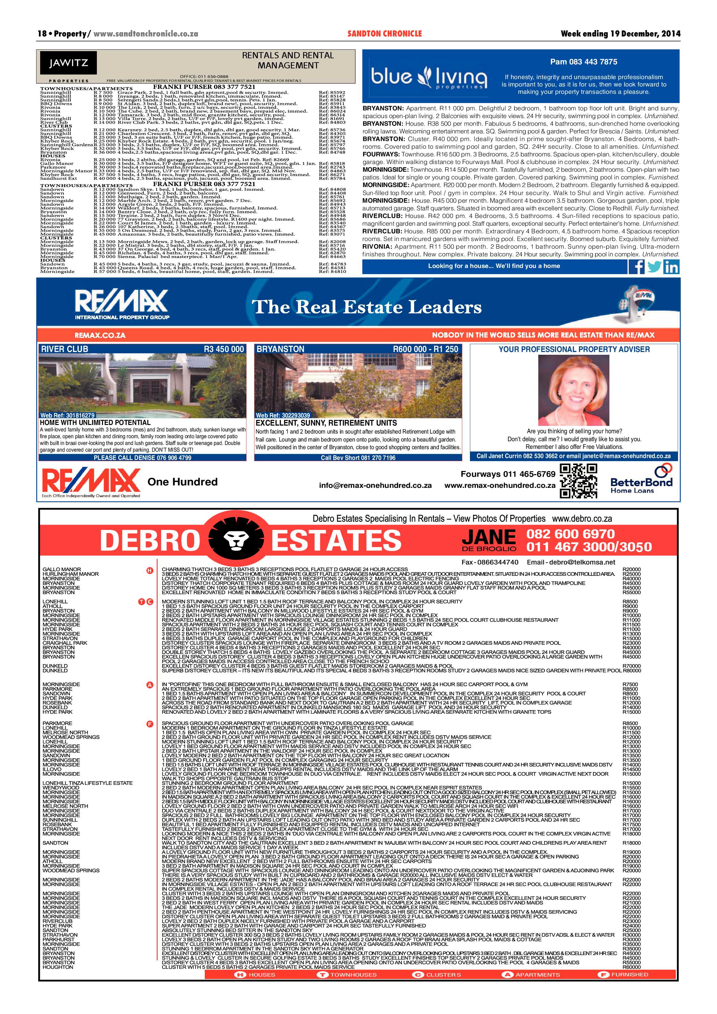 Sandton Chronicle 19 December 2014 page 18