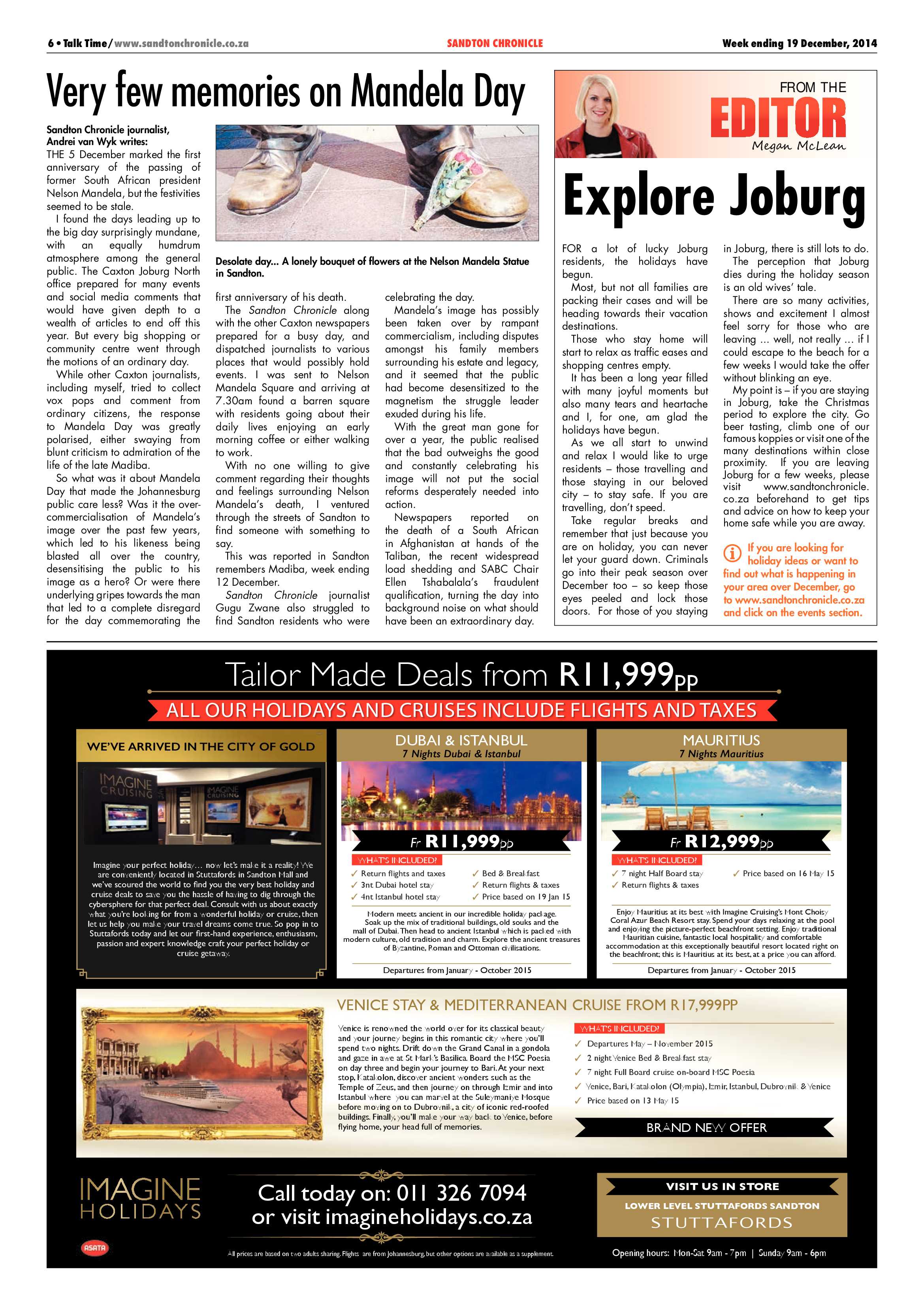 Sandton Chronicle 19 December 2014 page 6