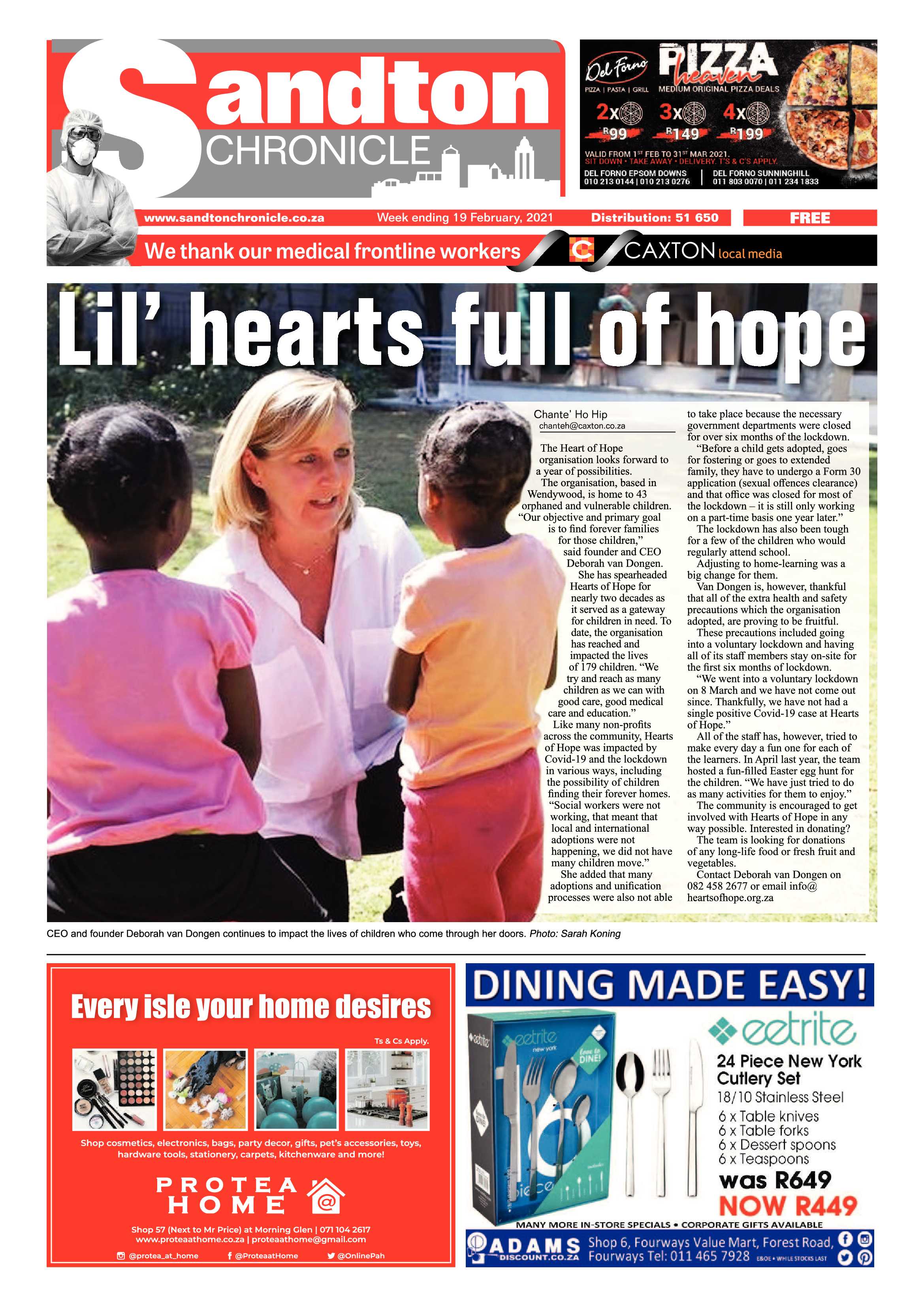 Sandton Chronicle 19 February 2021 page 1