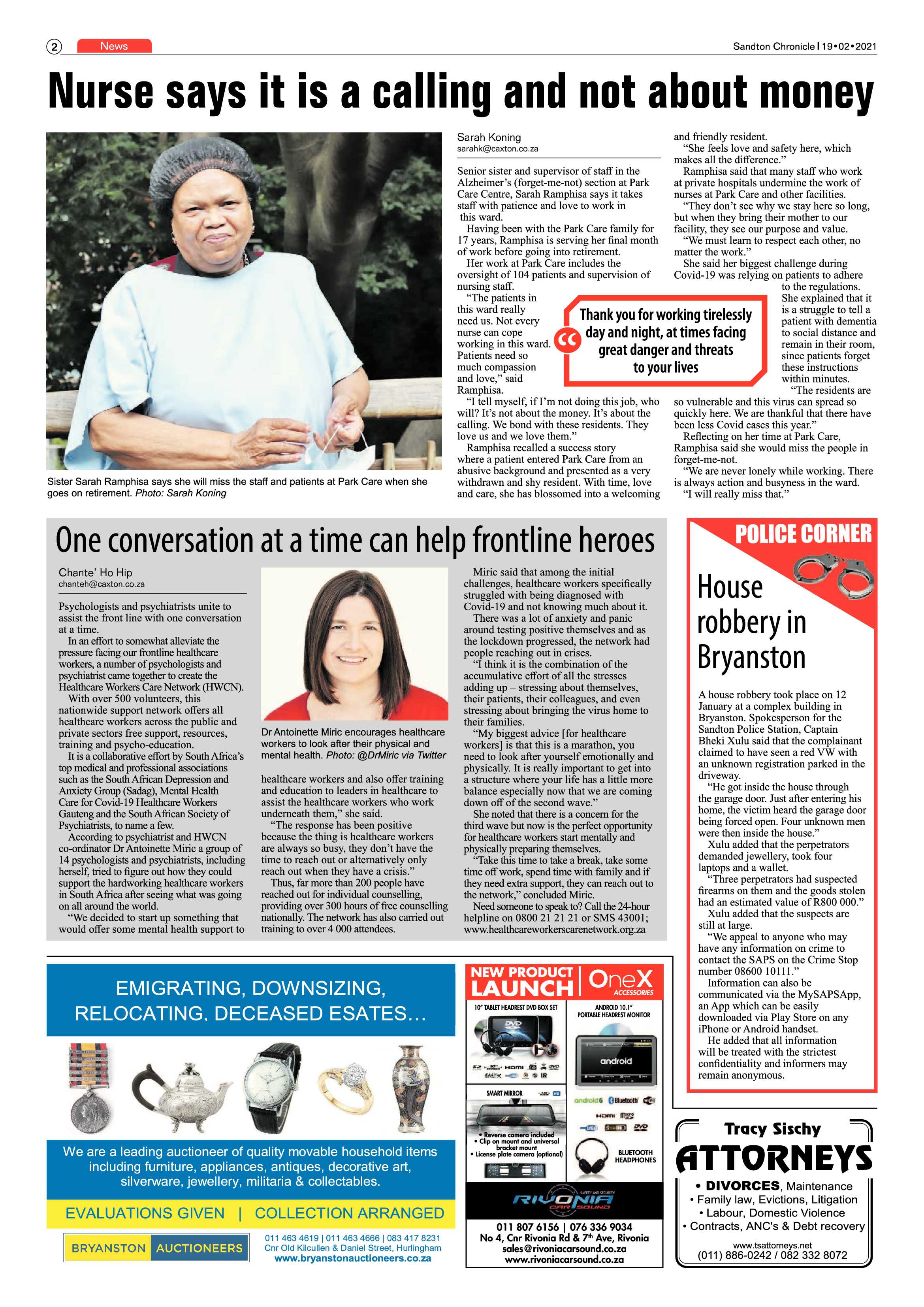 Sandton Chronicle 19 February 2021 page 2
