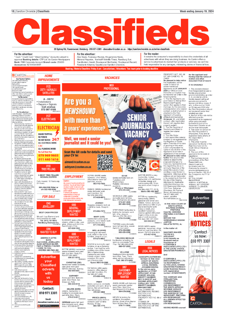 Sandton Chronicle 19 January 2024 page 10