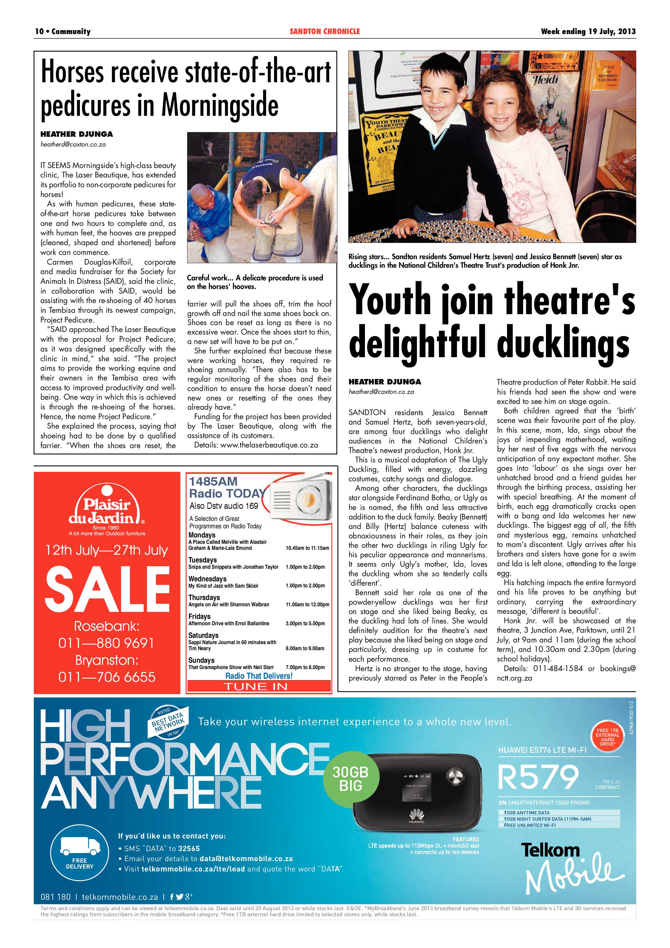 Sandton Chronicle 19 July 2013 page 10