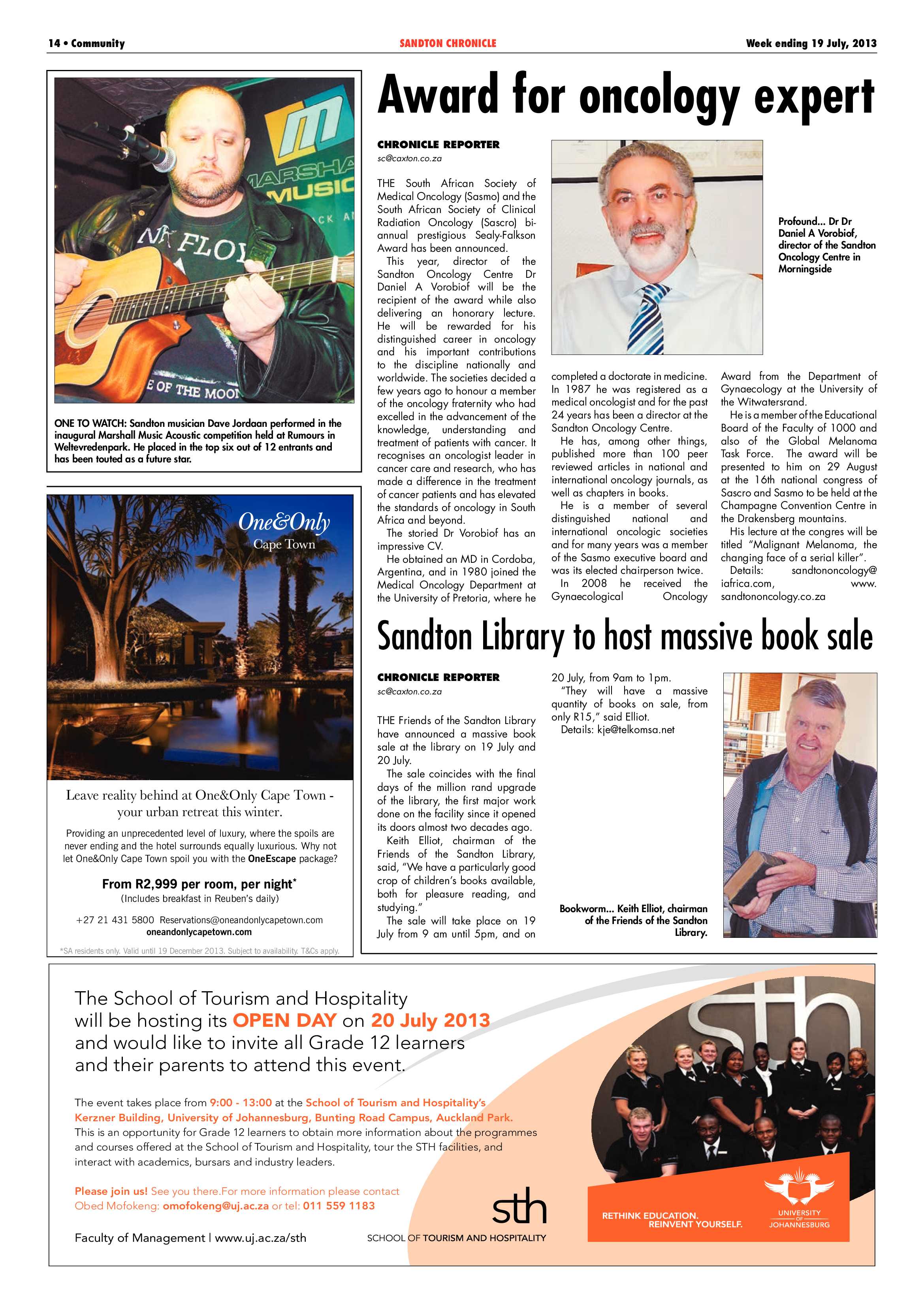 Sandton Chronicle 19 July 2013 page 14