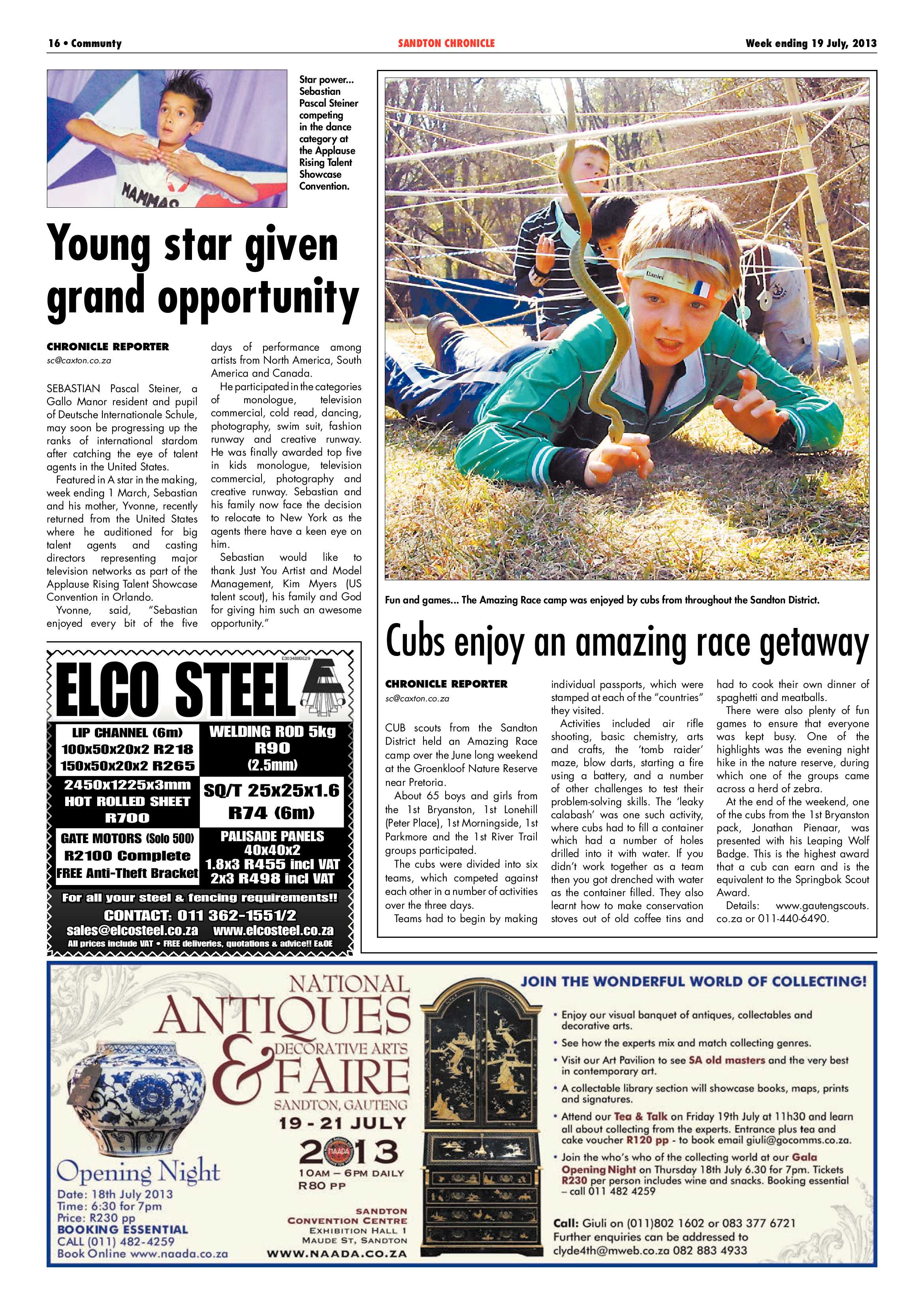Sandton Chronicle 19 July 2013 page 16