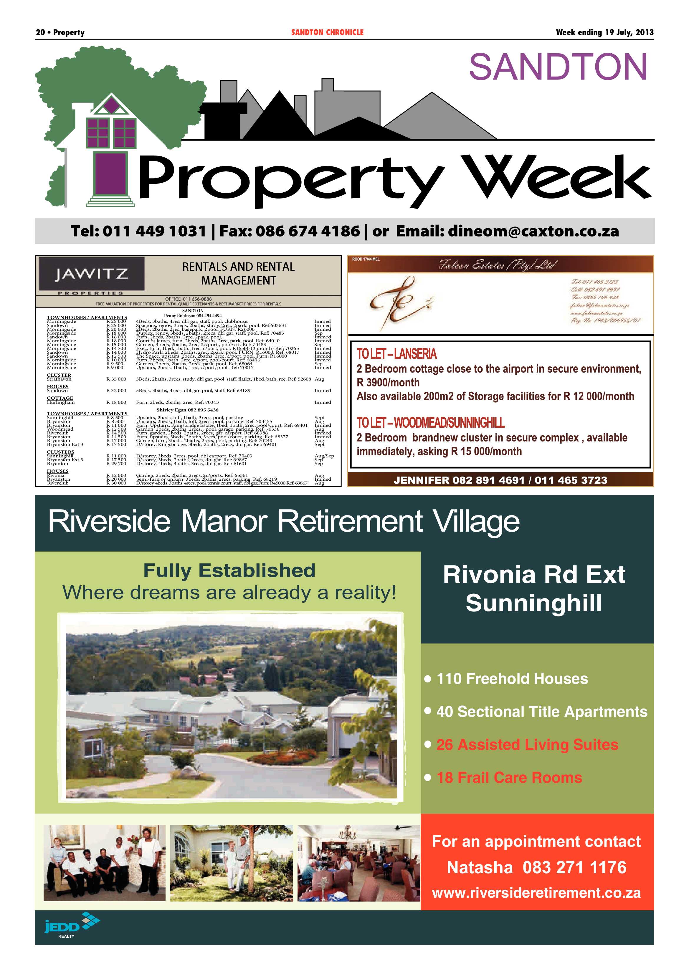 Sandton Chronicle 19 July 2013 page 20