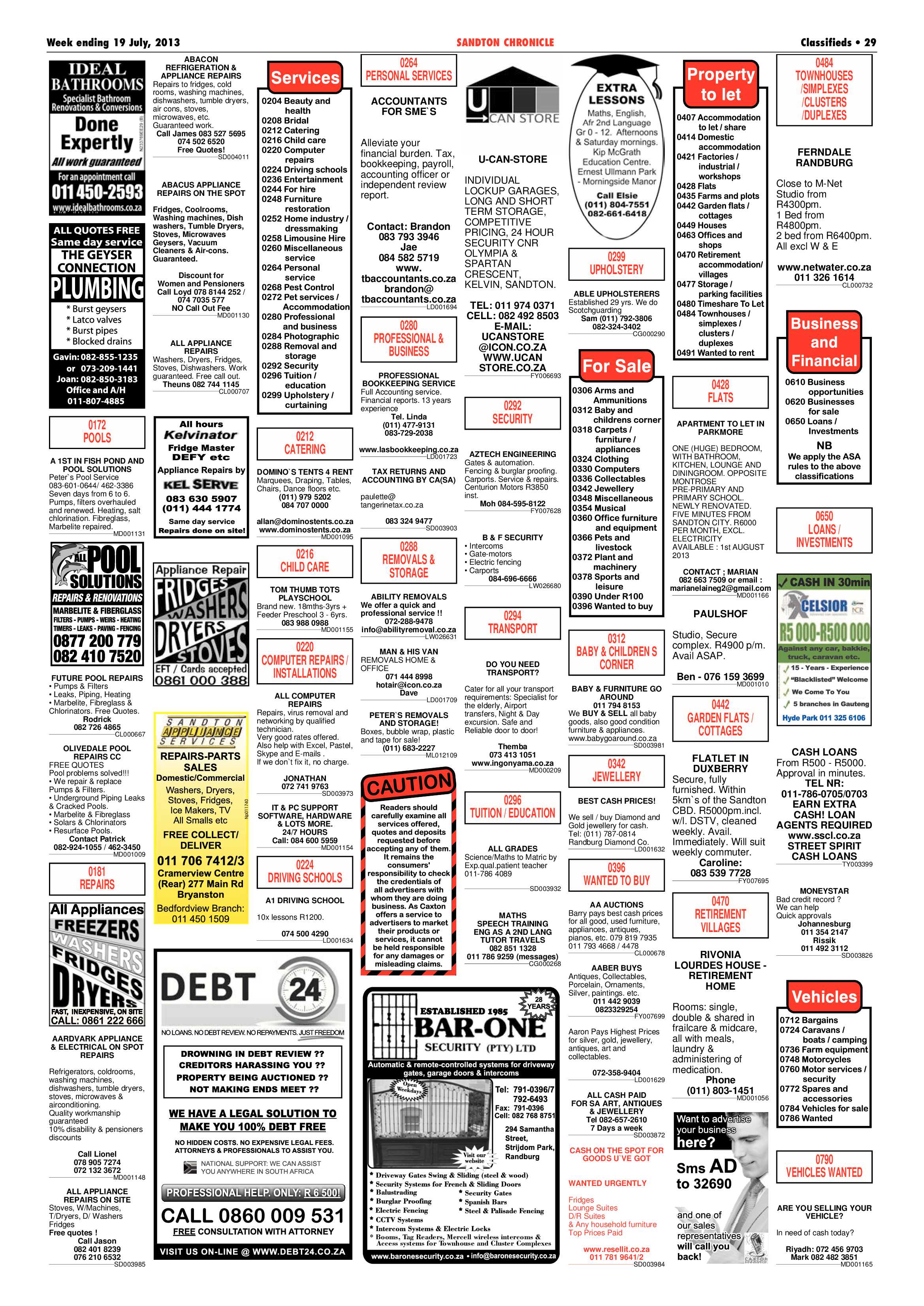 Sandton Chronicle 19 July 2013 page 29