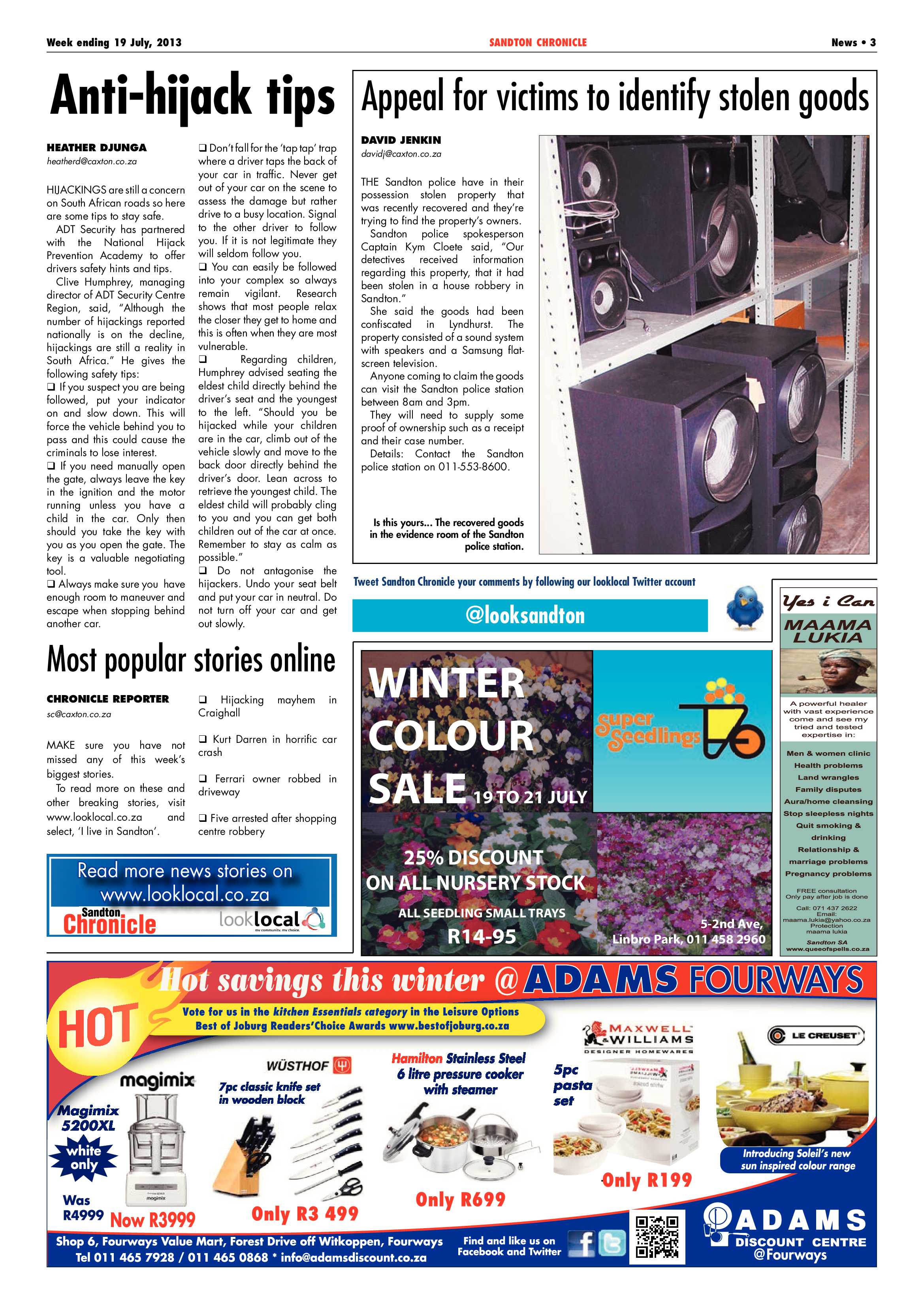 Sandton Chronicle 19 July 2013 page 3