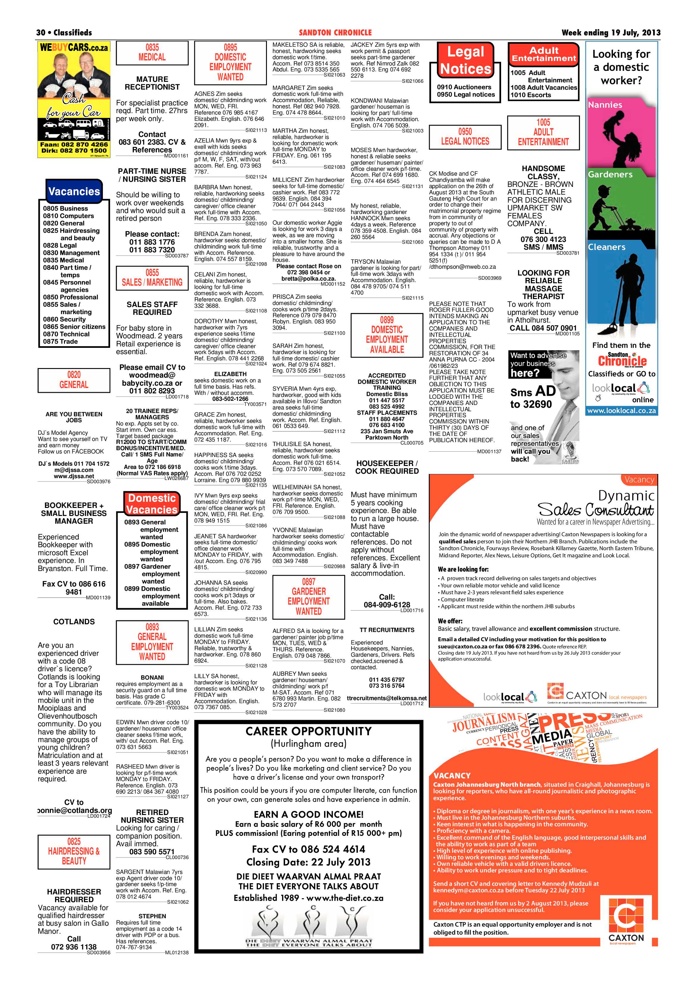 Sandton Chronicle 19 July 2013 page 30
