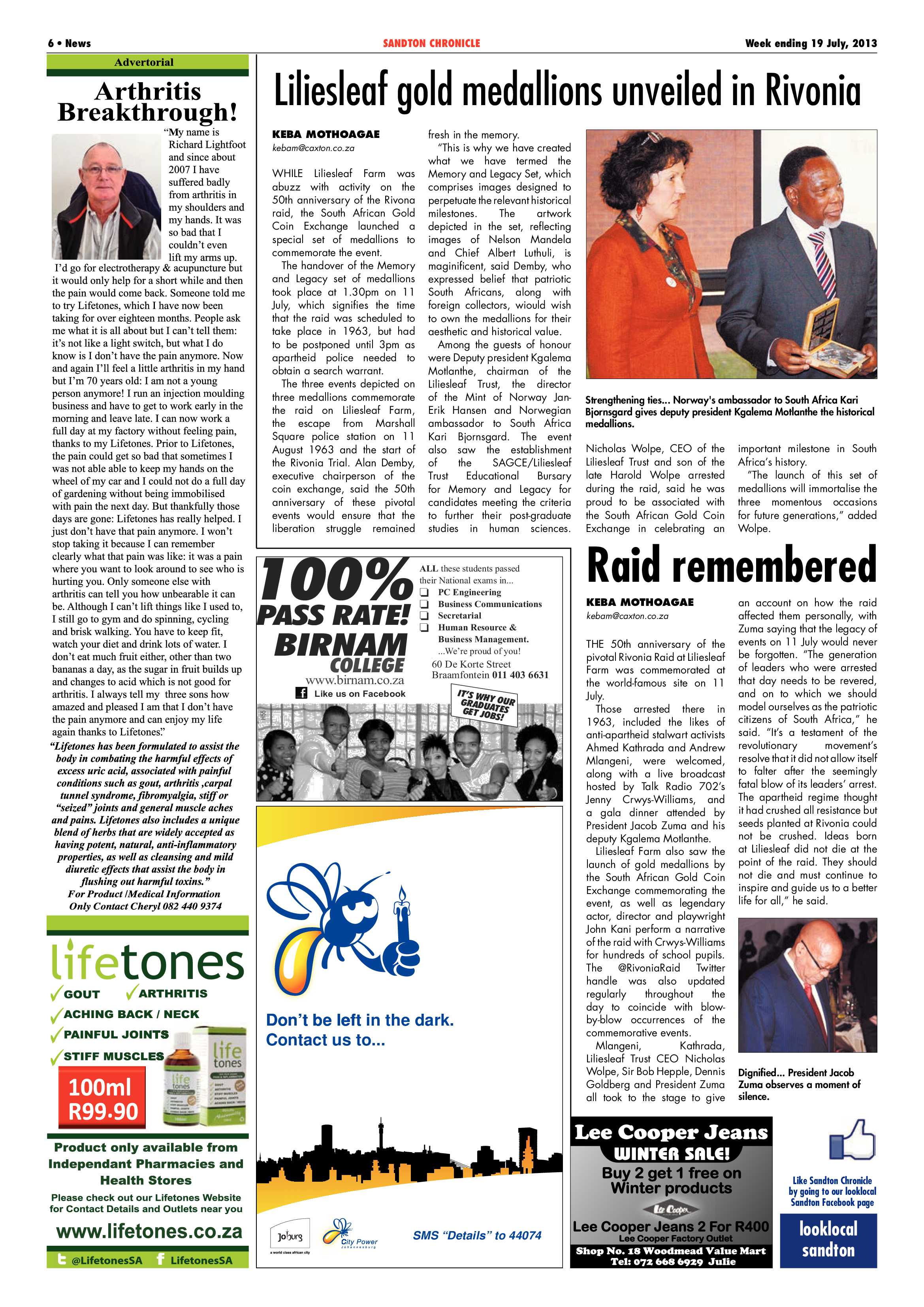 Sandton Chronicle 19 July 2013 page 6