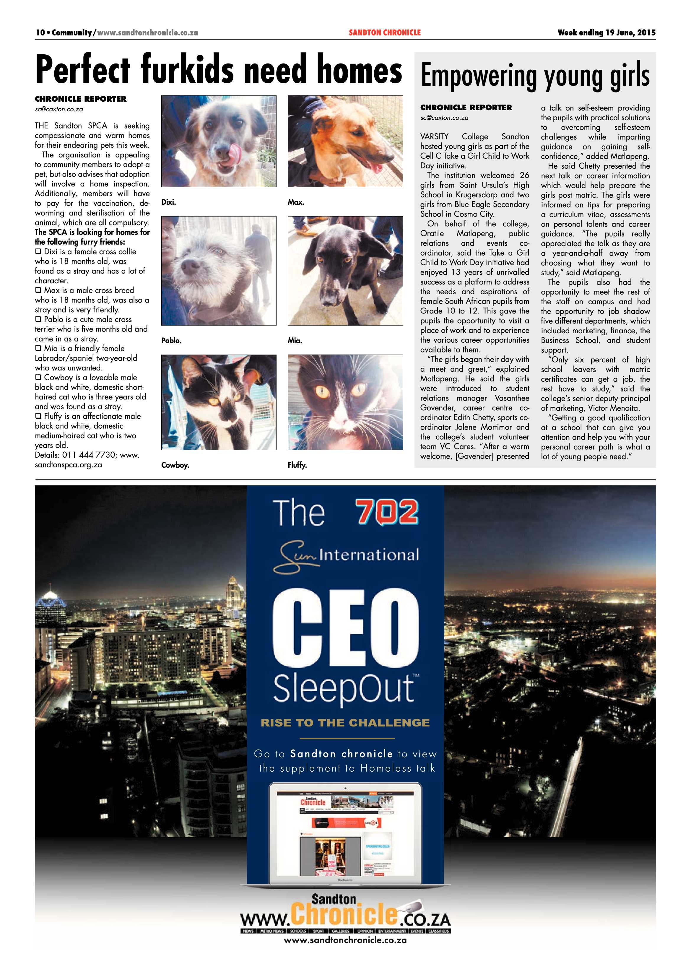 Sandton Chronicle 19 June 2015 page 10