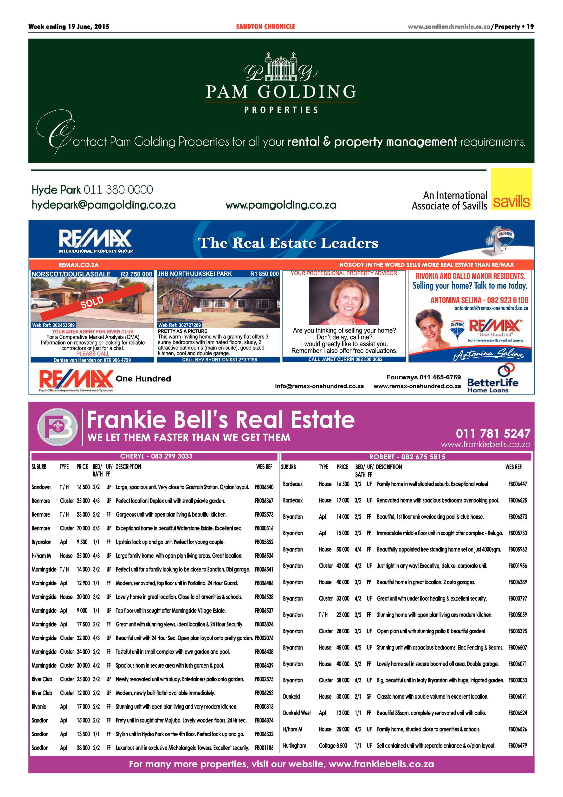 Sandton Chronicle 19 June 2015 page 19