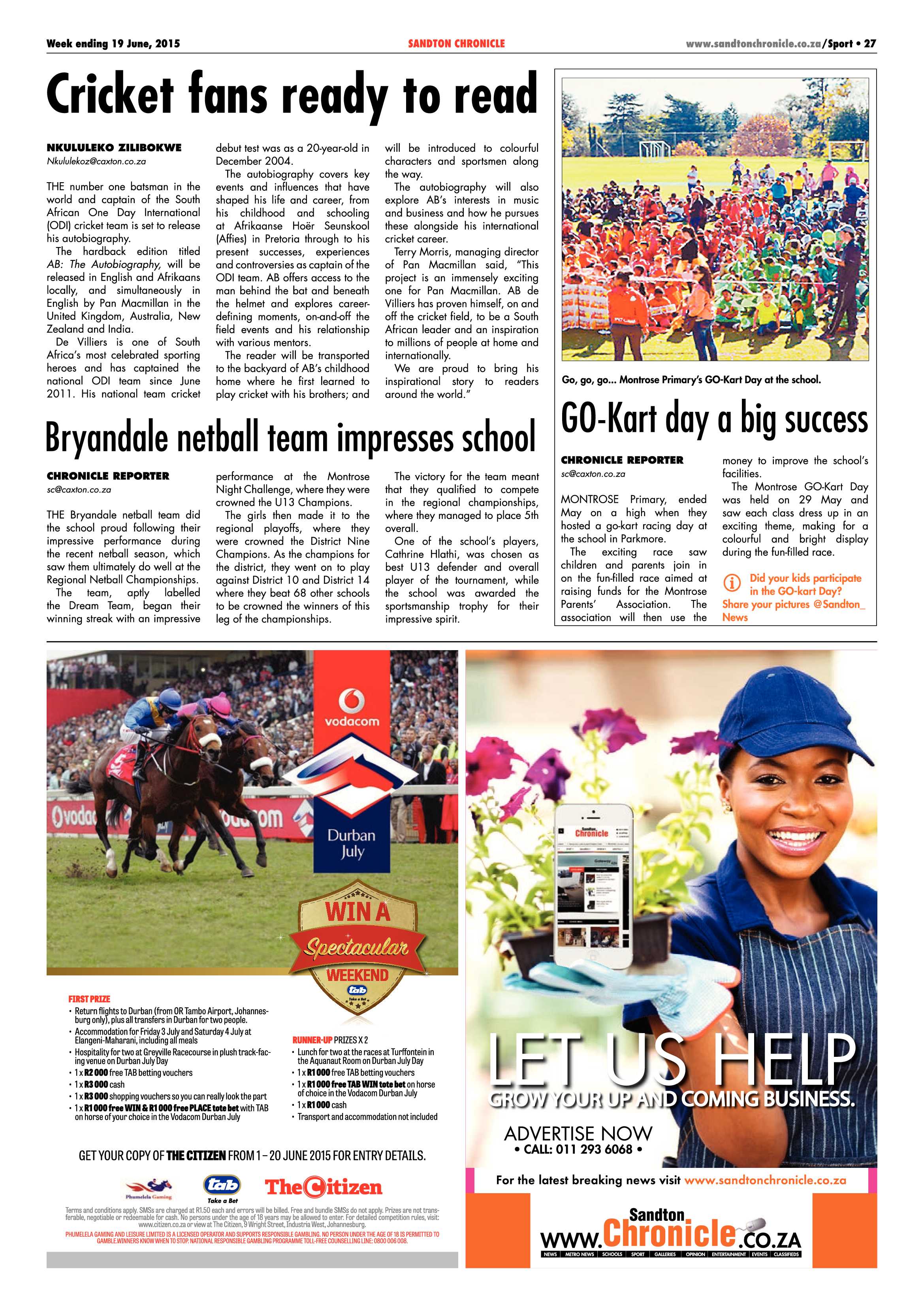 Sandton Chronicle 19 June 2015 page 27