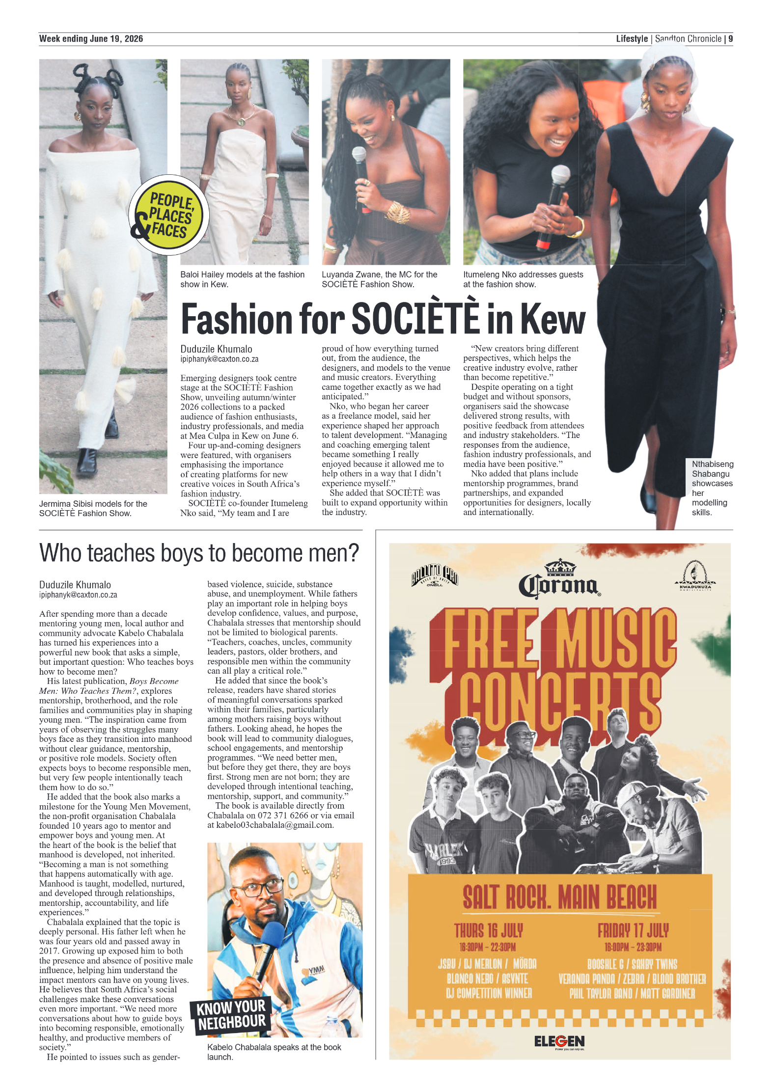 Sandton Chronicle 19 June 2026 page 9