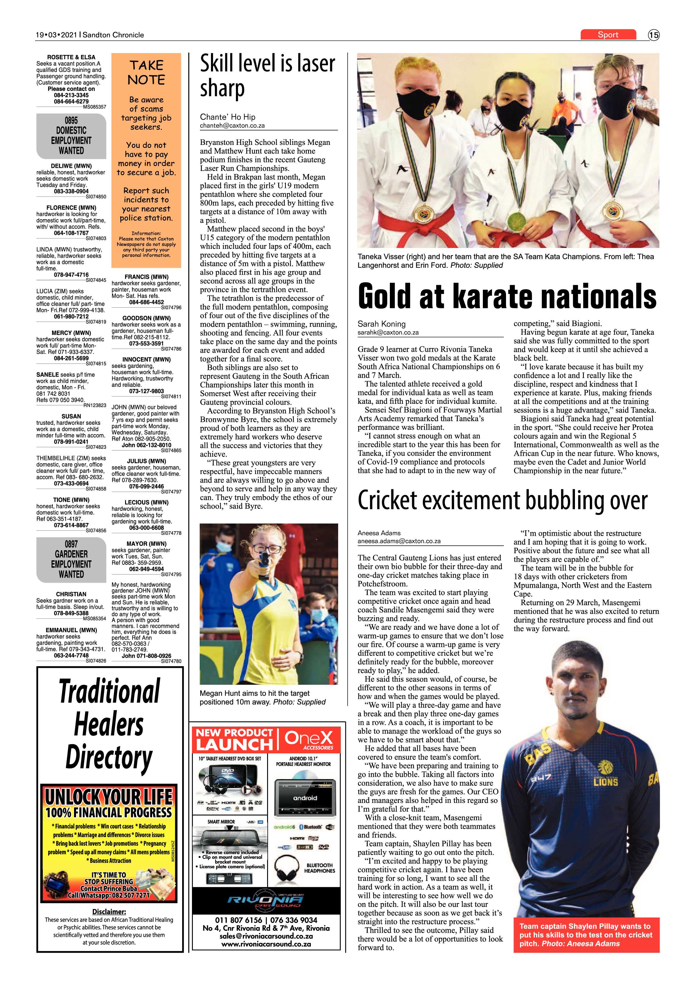 Sandton Chronicle 19 March 2021 page 15