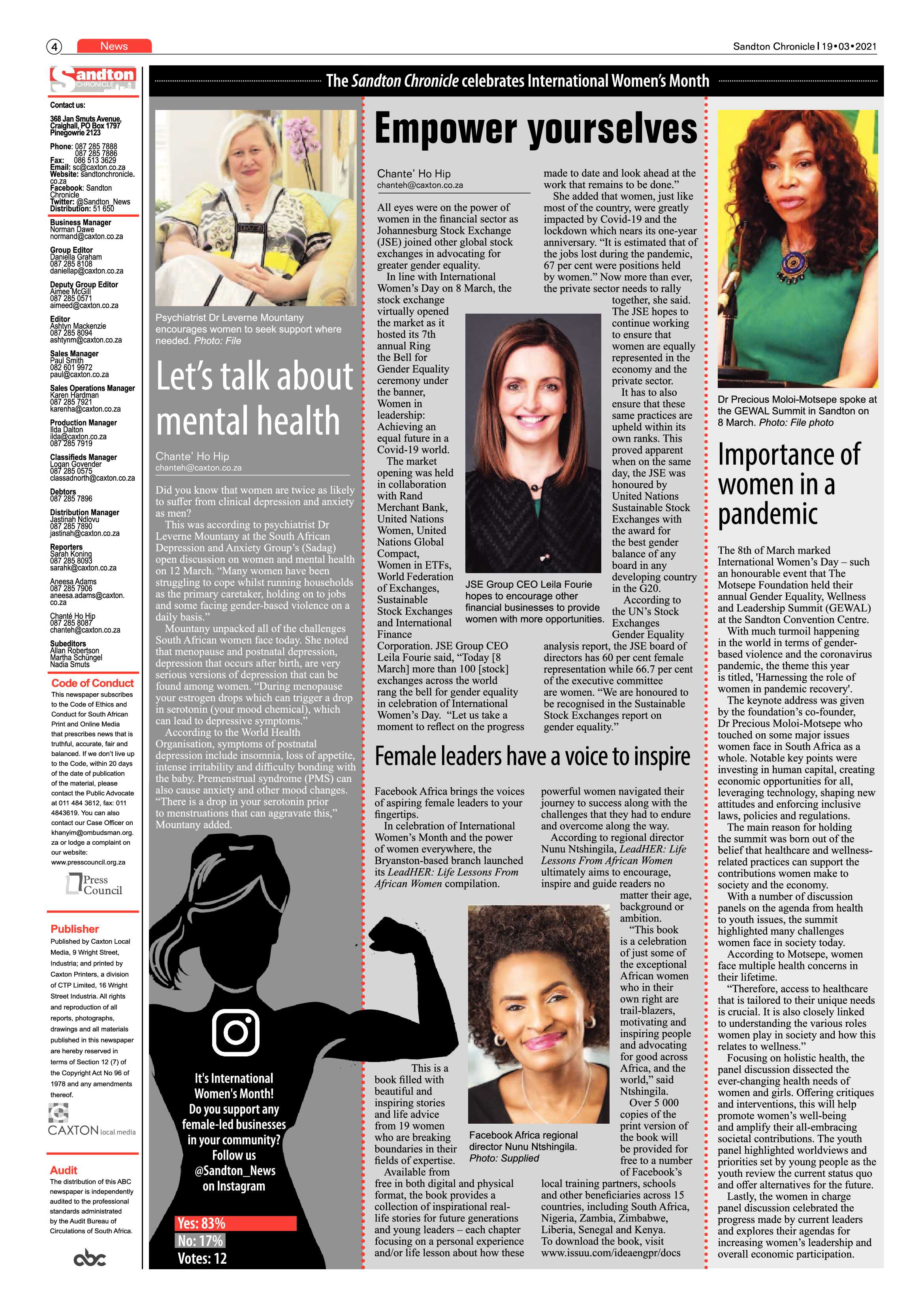 Sandton Chronicle 19 March 2021 page 4