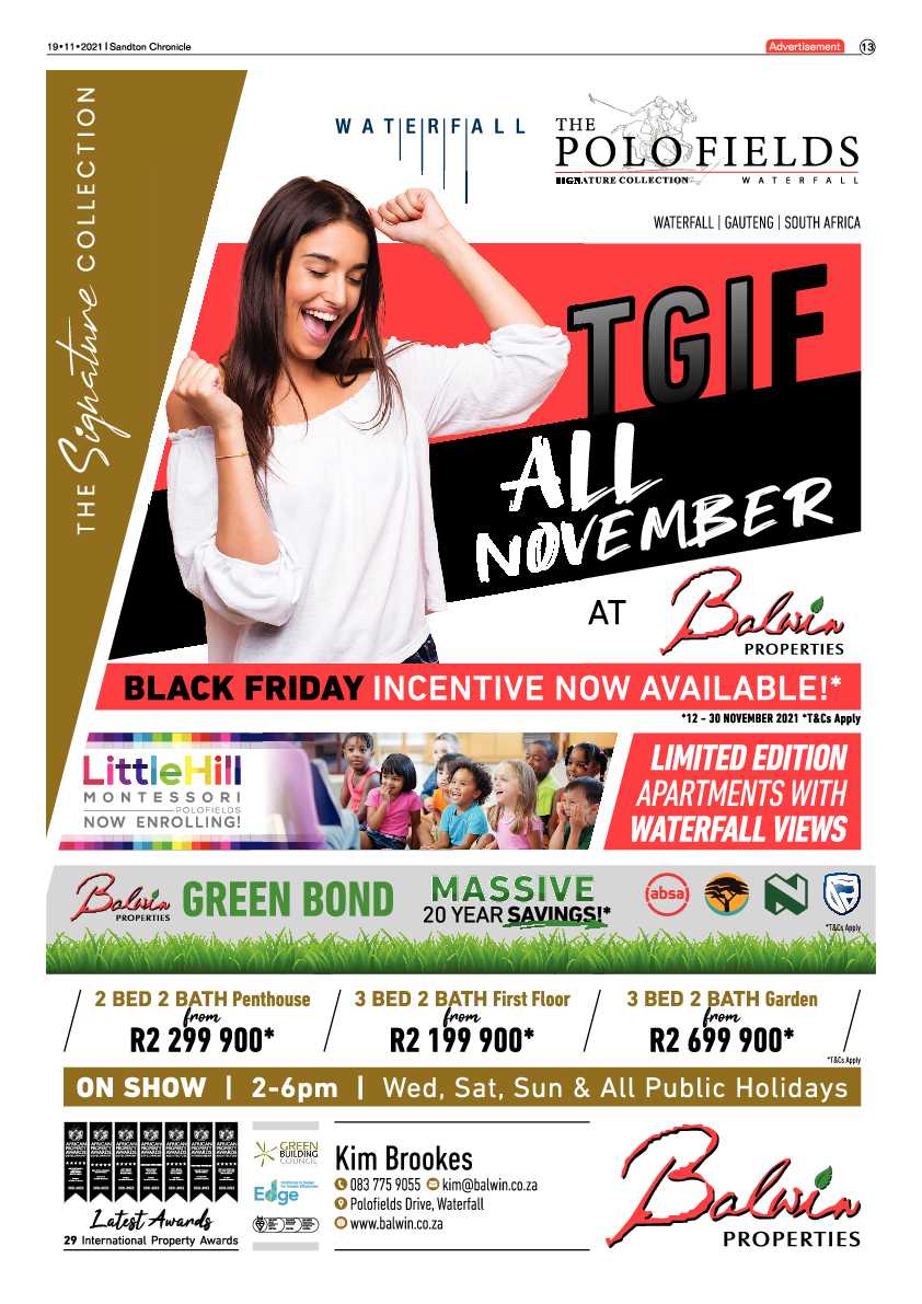 Sandton Chronicle 19 November2021 page 13