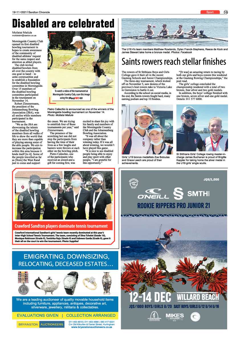 Sandton Chronicle 19 November2021 page 15