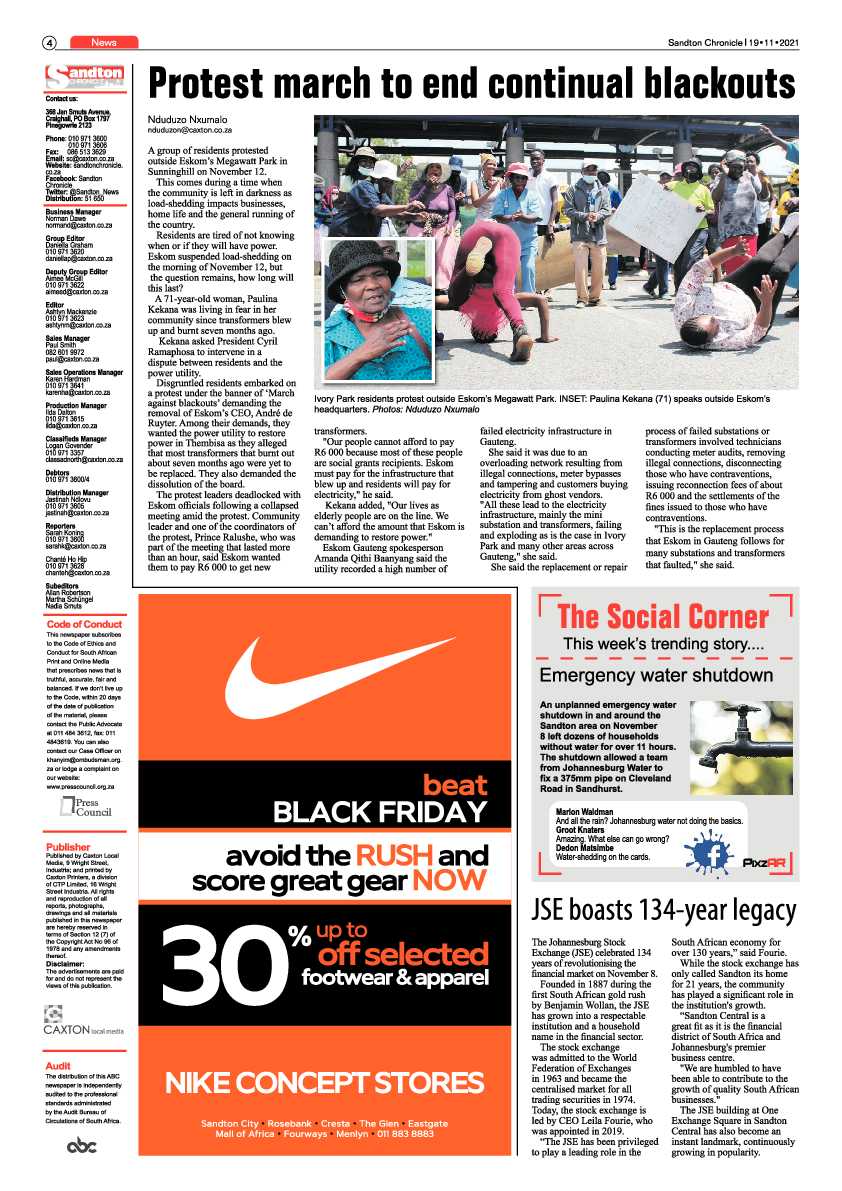 Sandton Chronicle 19 November2021 page 4