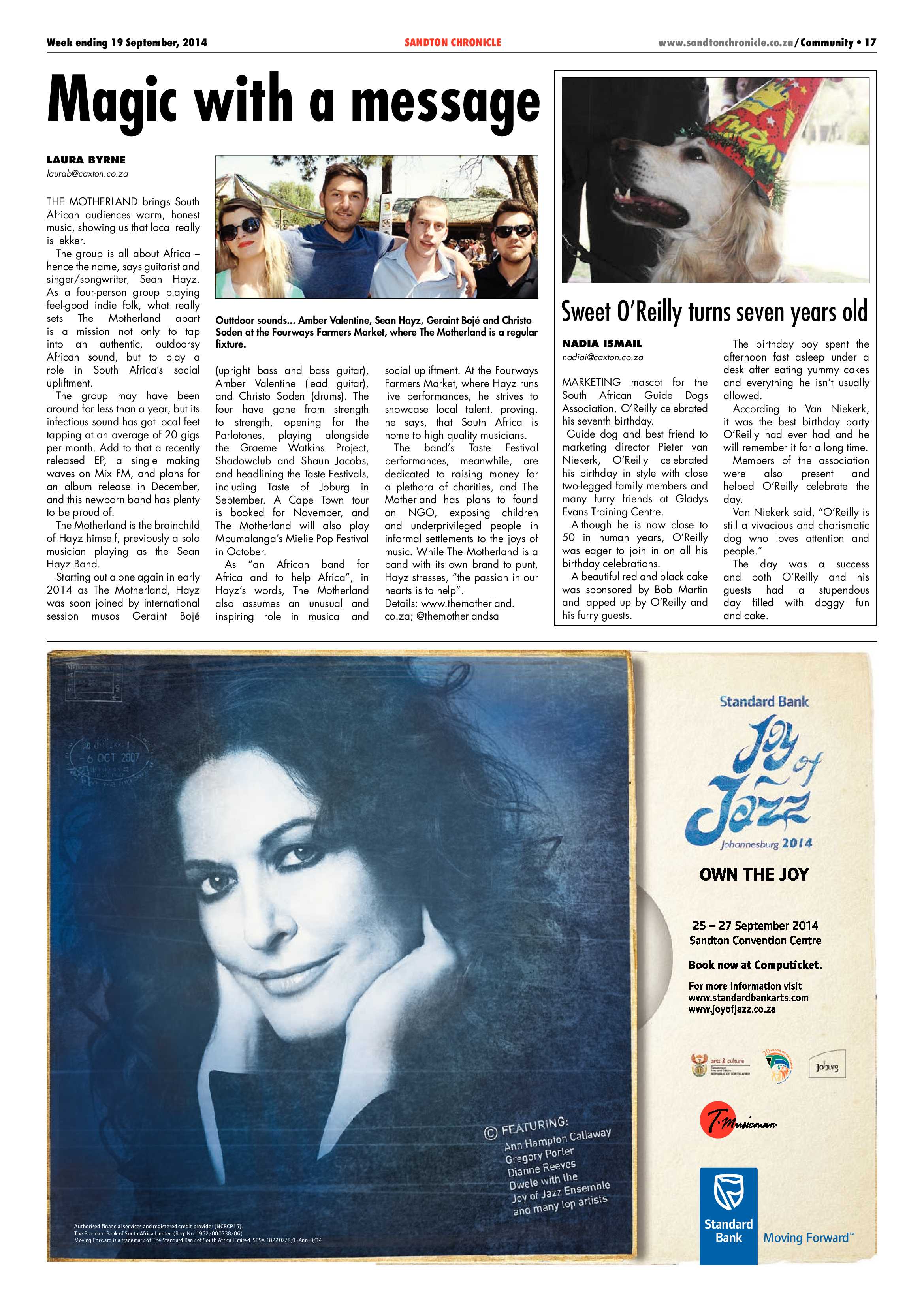 Sandton Chronicle 19 September 2014 page 17